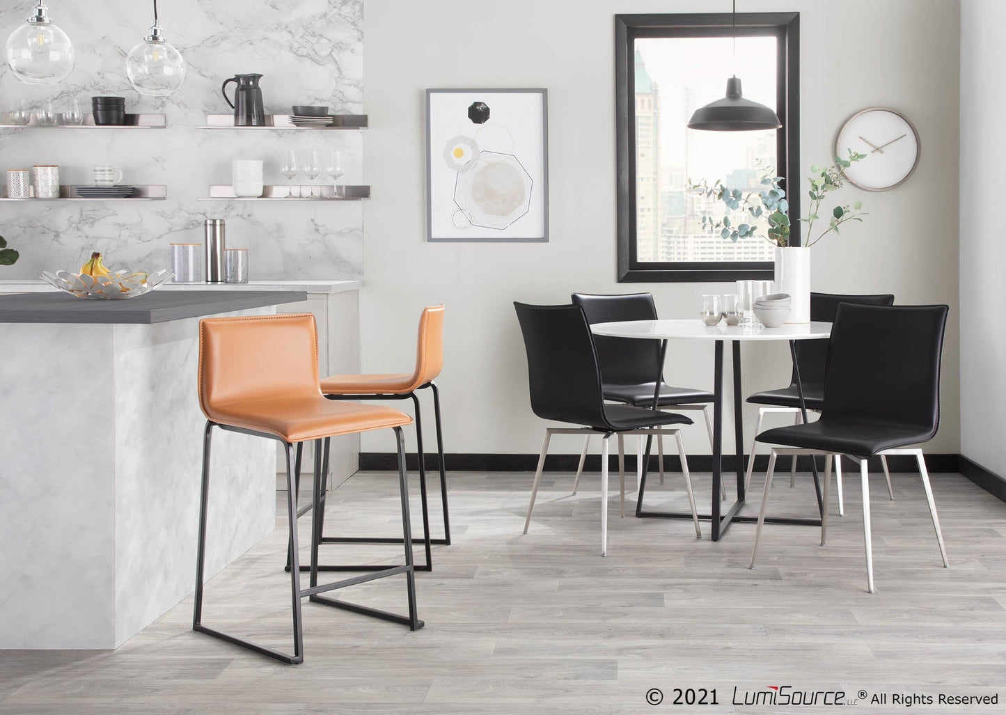 Majestic Office Furniture 26" Fixed-Height Counter Stool - Set of 2