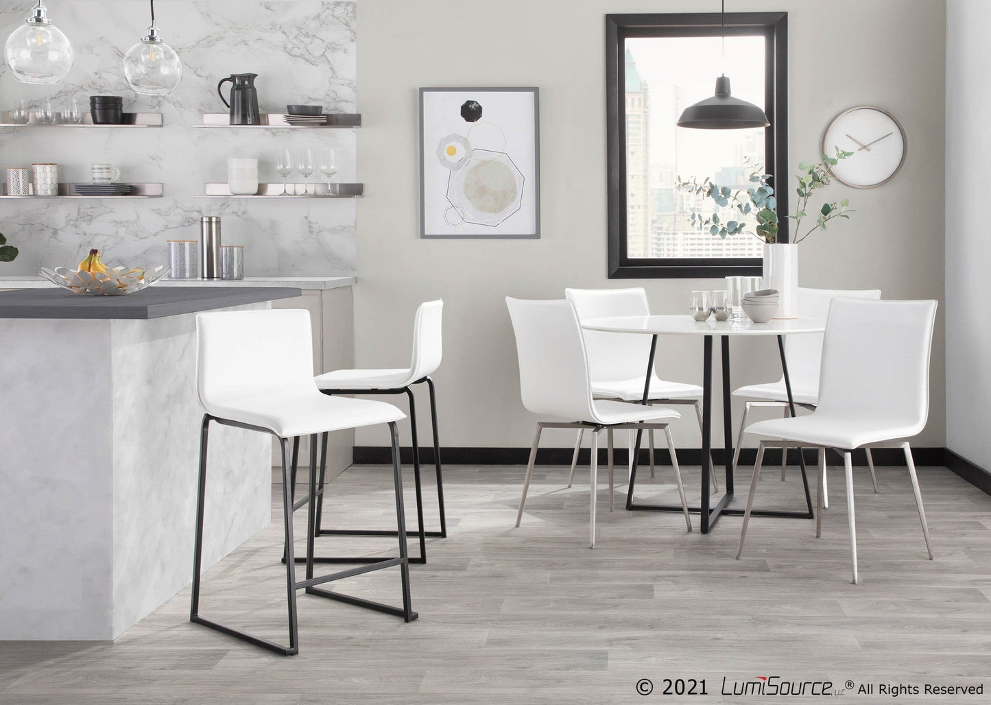 Majestic Office Furniture 26" Fixed-Height Counter Stool - Set of 2