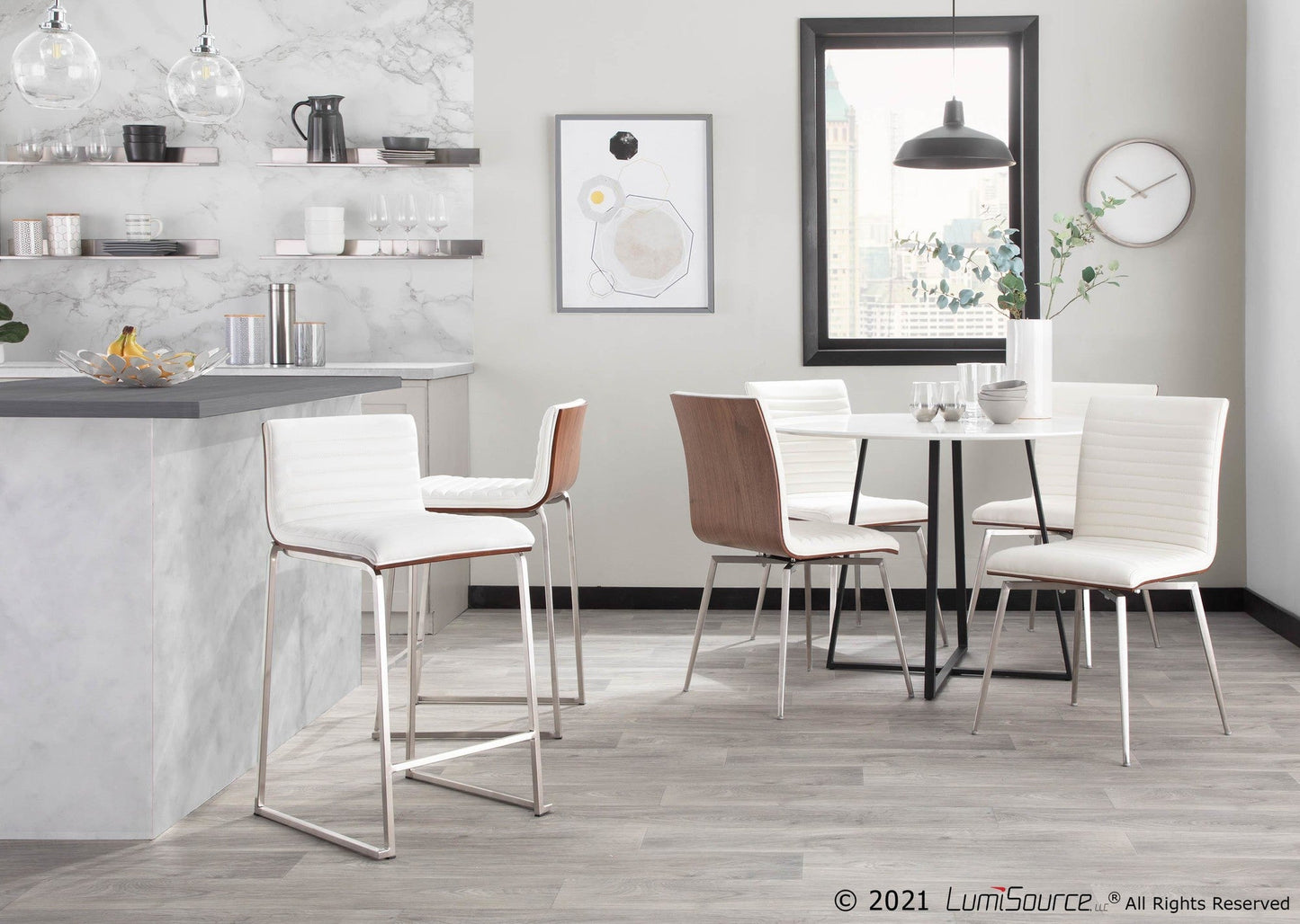 Majestic Office Furniture 26" Fixed-Height Counter Stool - Set of 2