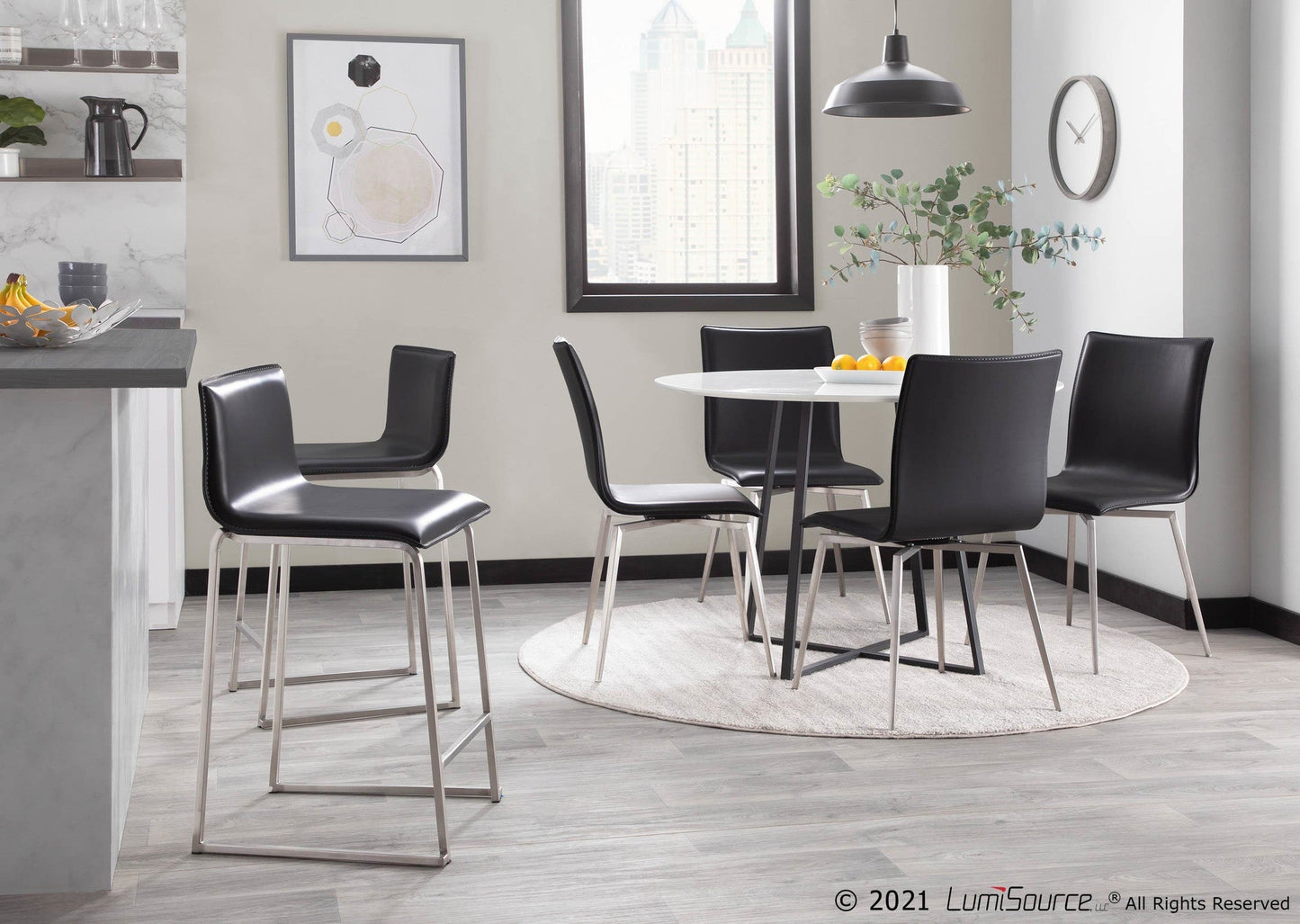 Majestic Office Furniture 26" Fixed-Height Counter Stool - Set of 2