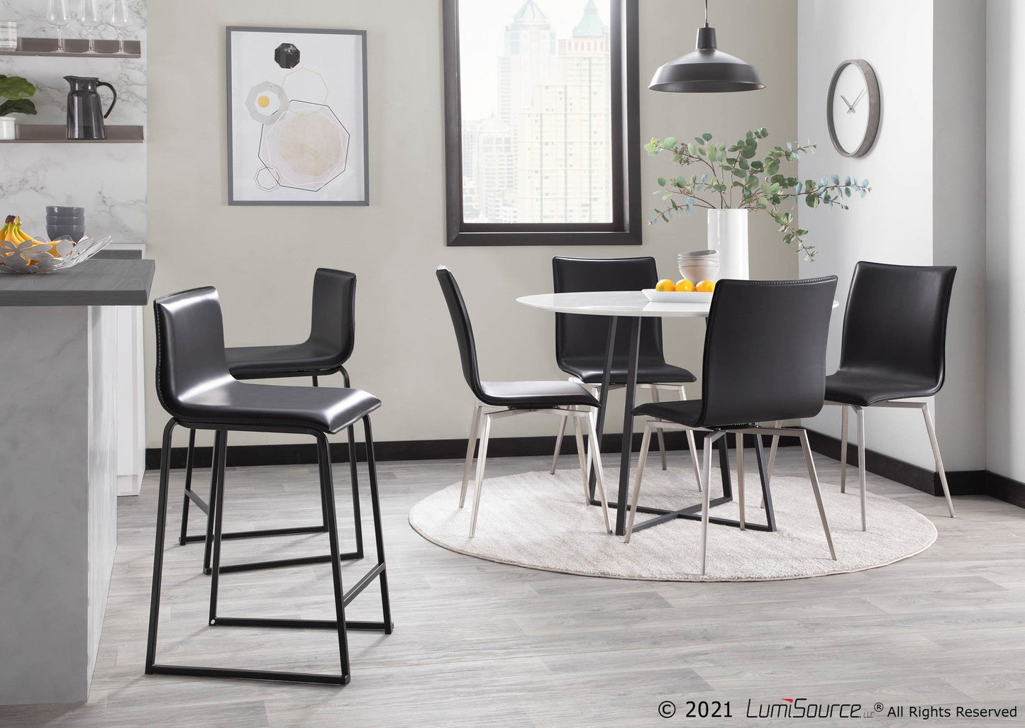 Majestic Office Furniture 26" Fixed-Height Counter Stool - Set of 2