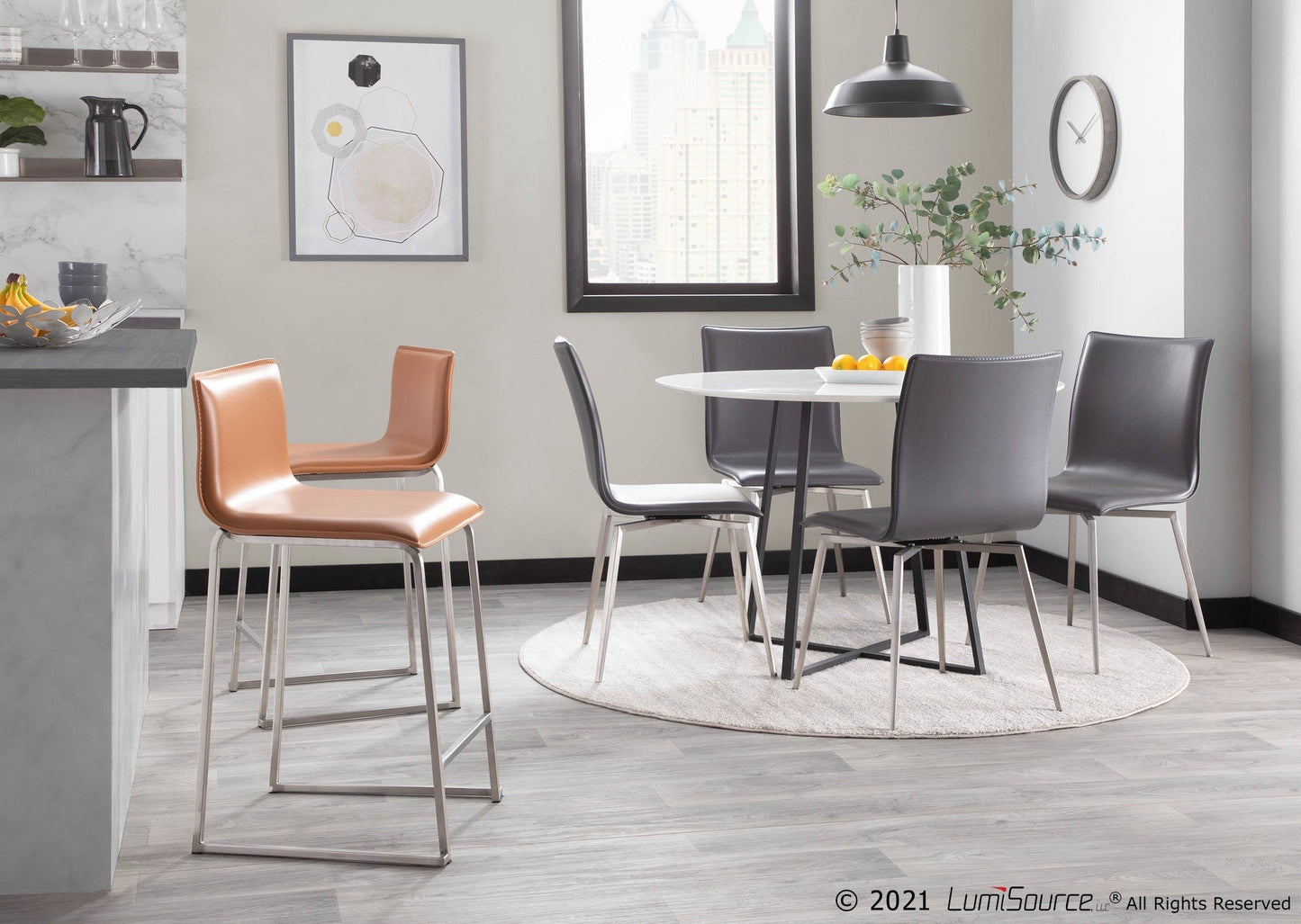 Majestic Office Furniture 26" Fixed-Height Counter Stool - Set of 2
