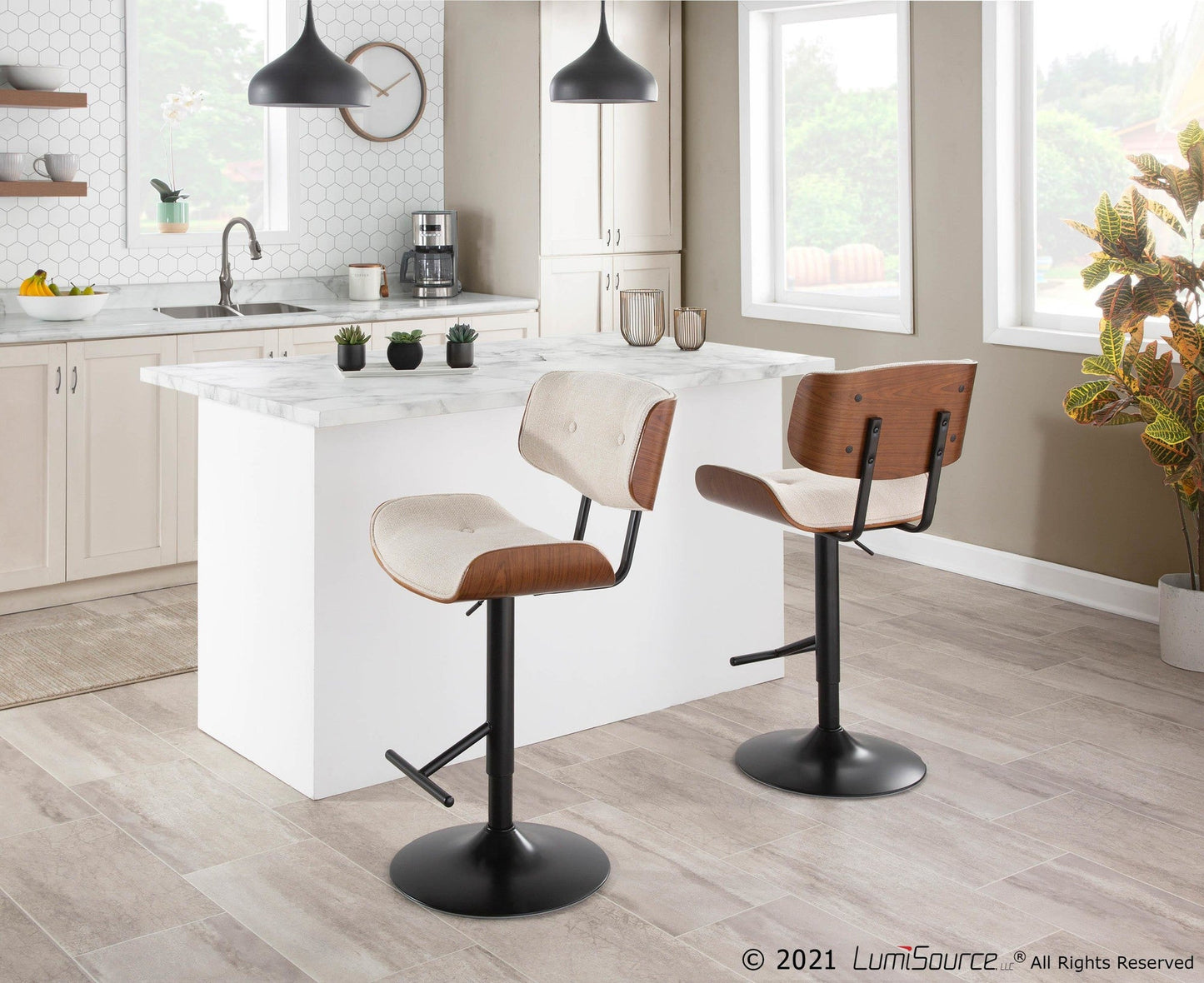 Majestic Office Furniture Adjustable Barstool - Set Of 3