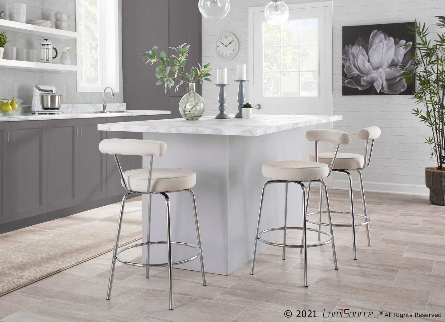 Majestic Office Furniture 26" Fixed-Height Counter Stool - Set of 2