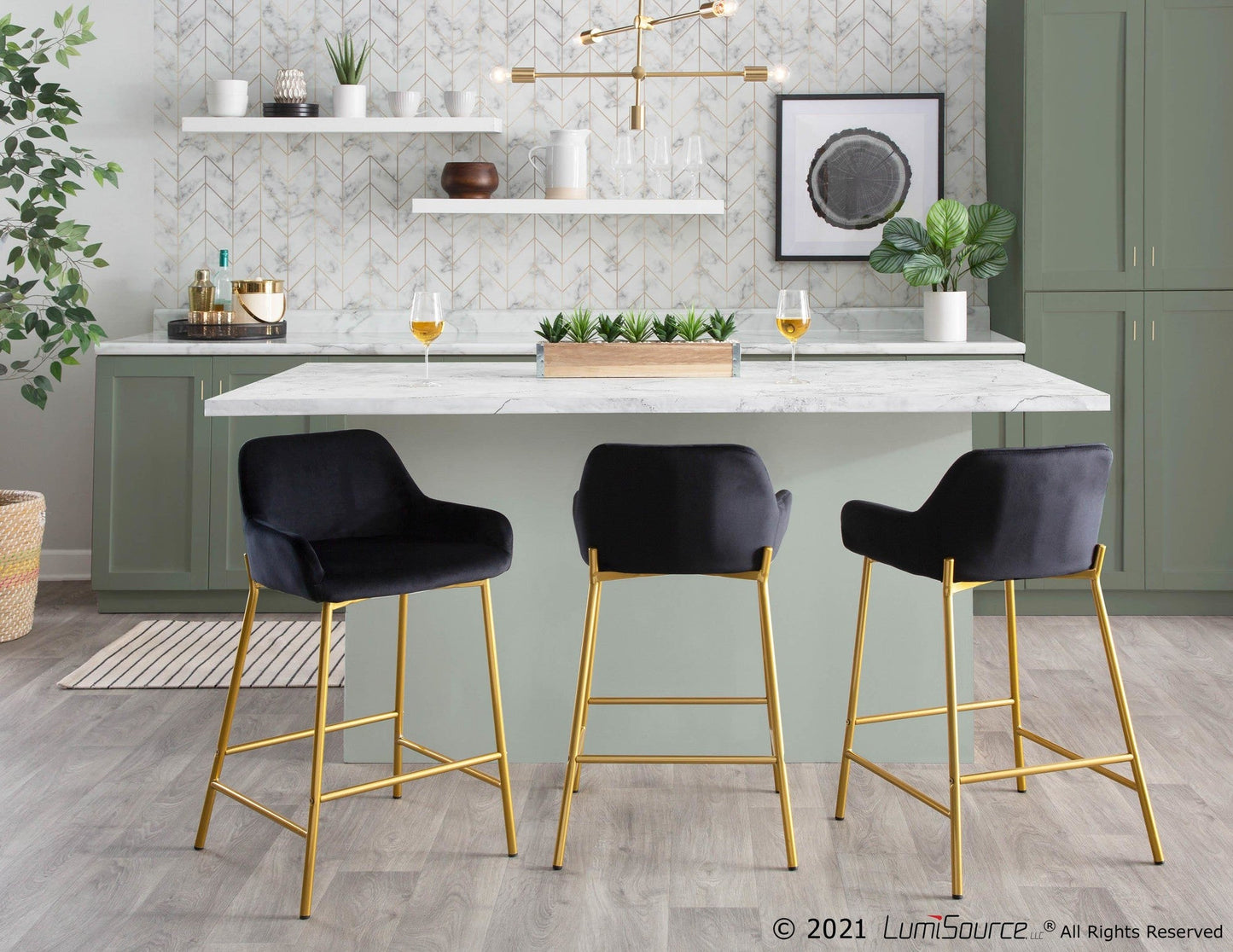 Majestic Office Furniture 24" Fixed-Height Counter Stool - Set of 2