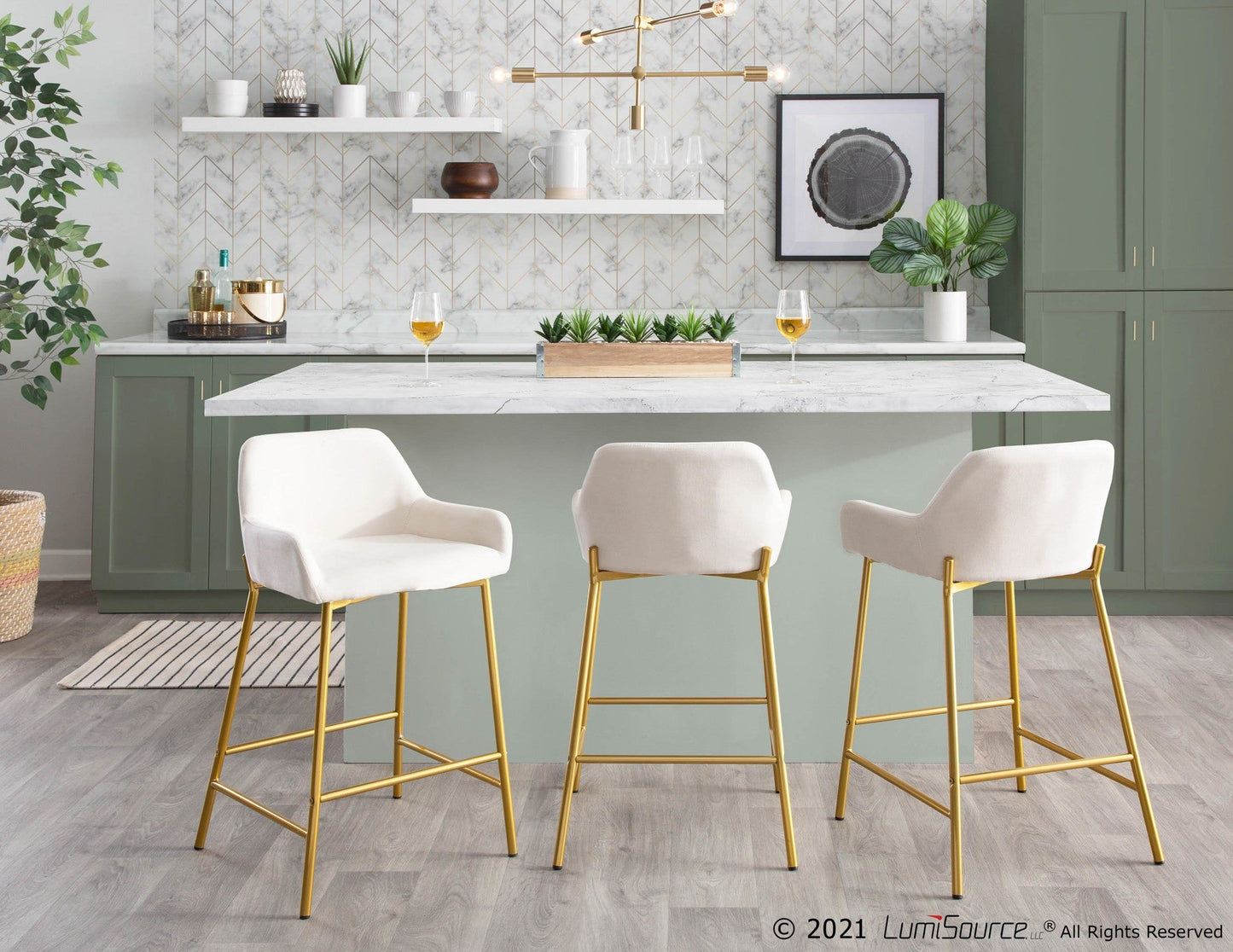 Majestic Office Furniture 24" Fixed-Height Counter Stool - Set of 2