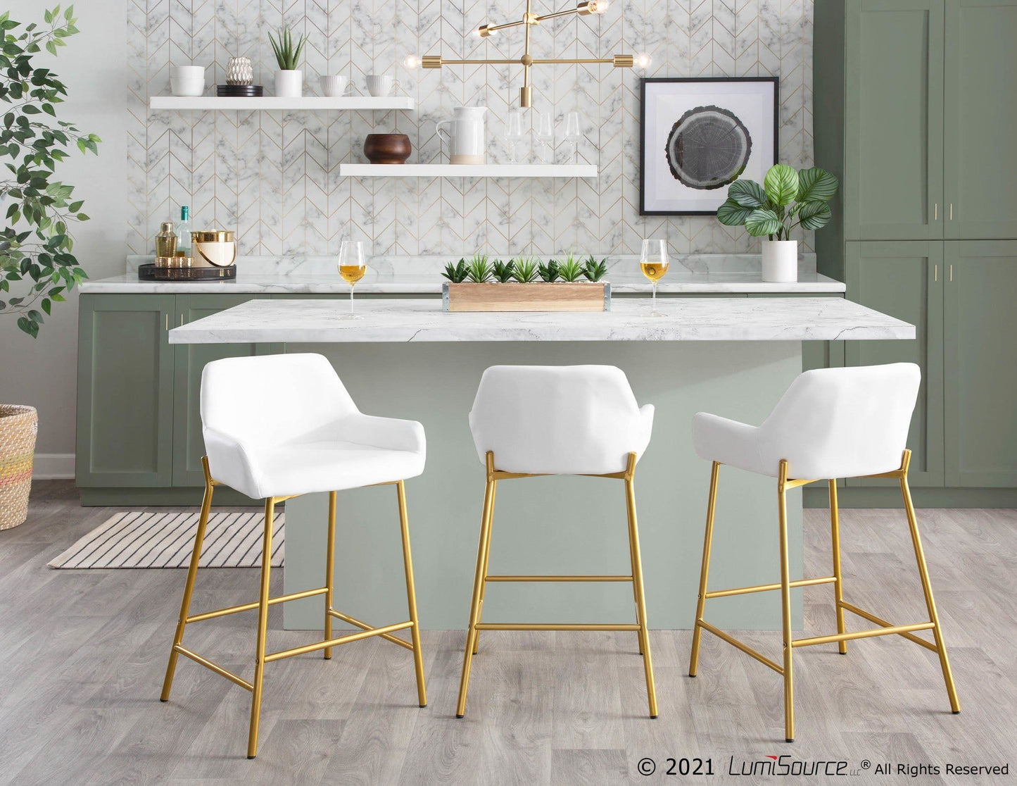Majestic Office Furniture 24" Fixed-Height Counter Stool - Set of 2