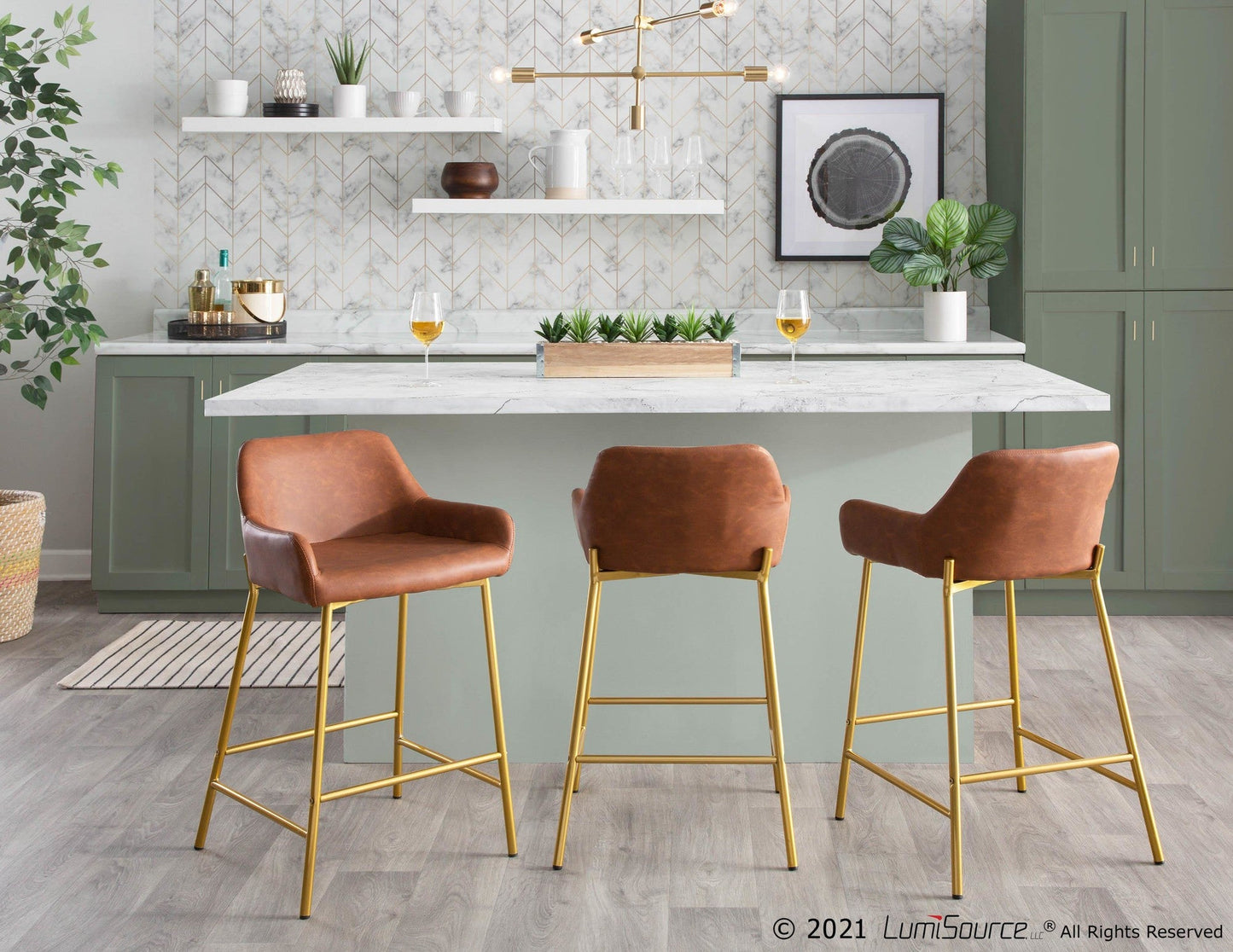 Majestic Office Furniture 24" Fixed-Height Counter Stool - Set of 2