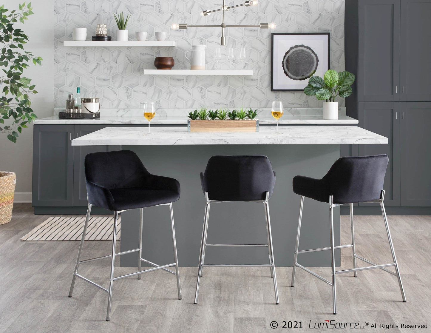 Majestic Office Furniture 24" Fixed-Height Counter Stool - Set of 2