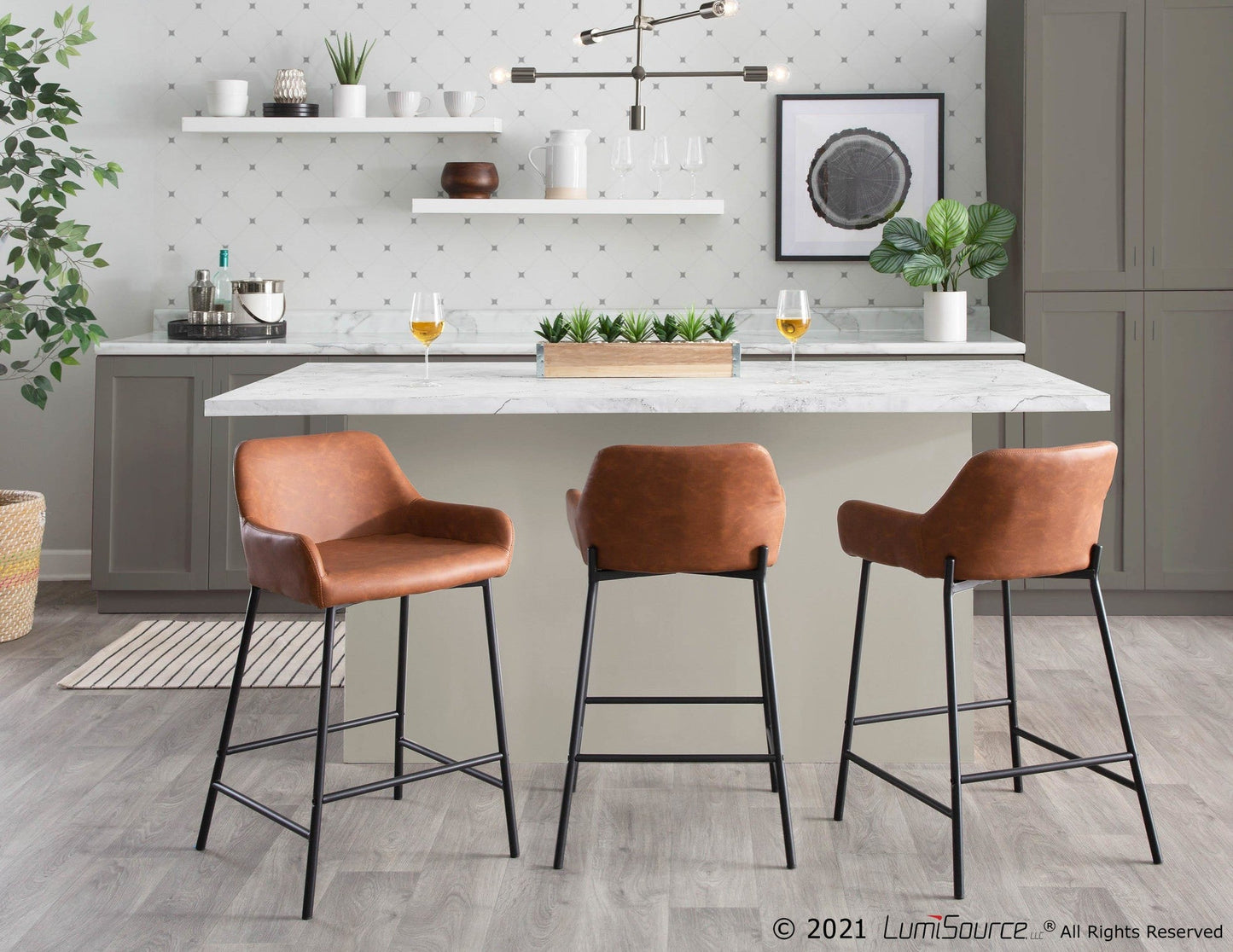 Majestic Office Furniture 24" Fixed-Height Counter Stool - Set of 2