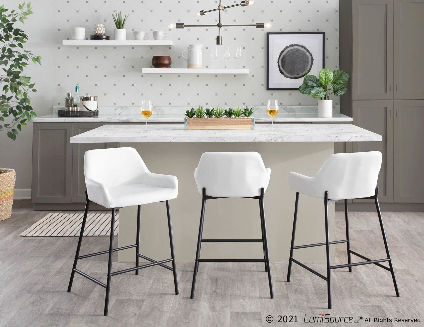 Majestic Office Furniture 24" Fixed-Height Counter Stool - Set of 2