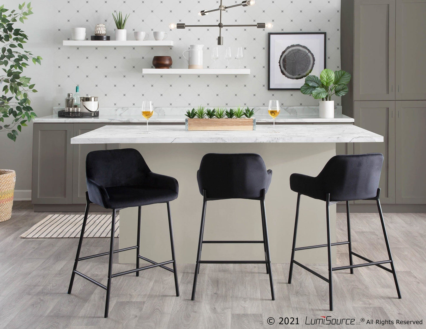 Majestic Office Furniture 24" Fixed-Height Counter Stool - Set of 2