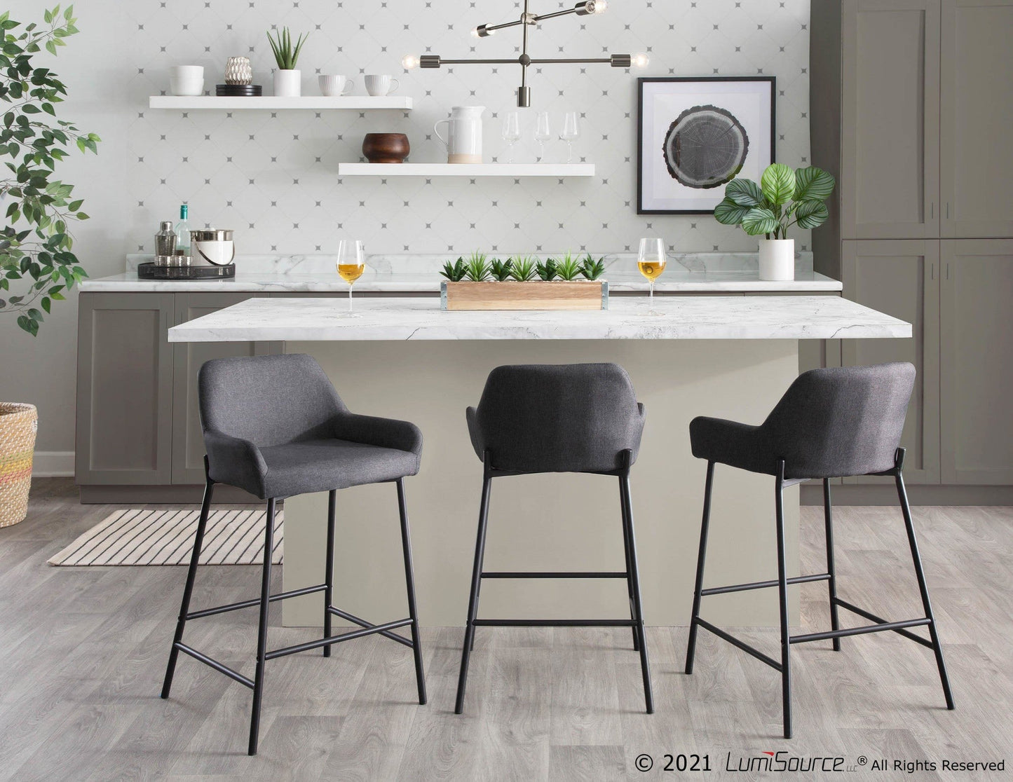 Majestic Office Furniture 24" Fixed-Height Counter Stool - Set of 2