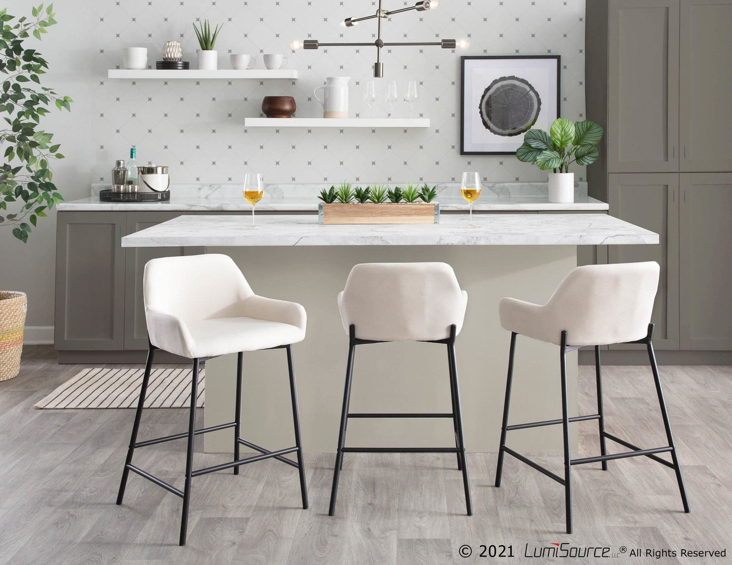 Majestic Office Furniture 24" Fixed-Height Counter Stool - Set of 2