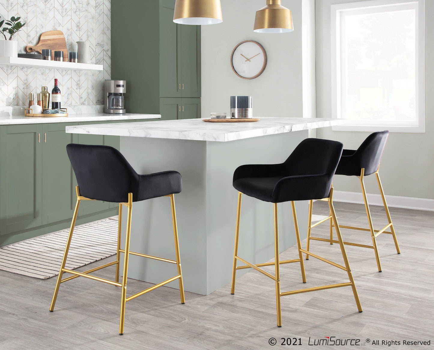 Majestic Office Furniture 24" Fixed-Height Counter Stool - Set of 2