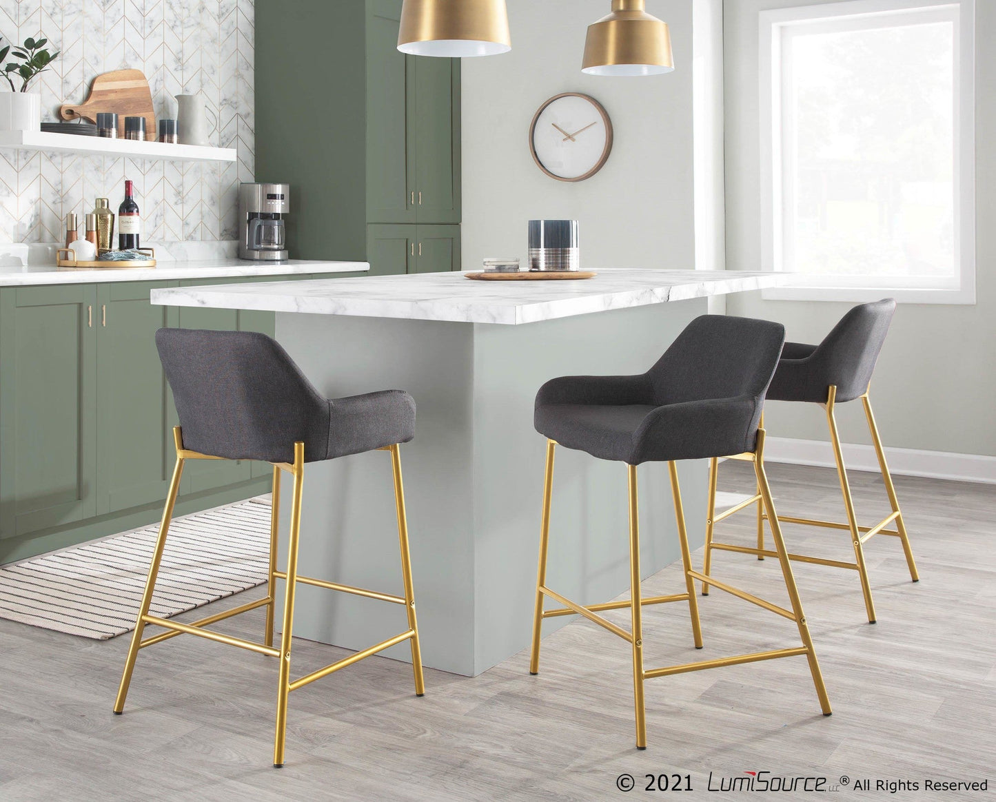 Majestic Office Furniture 24" Fixed-Height Counter Stool - Set of 2