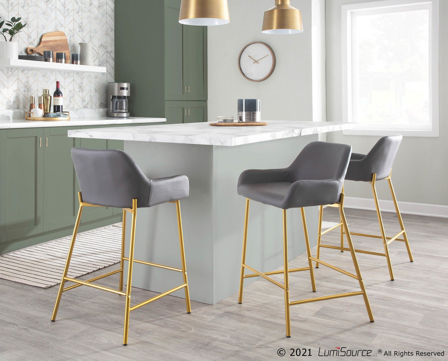 Majestic Office Furniture 24" Fixed-Height Counter Stool - Set of 2