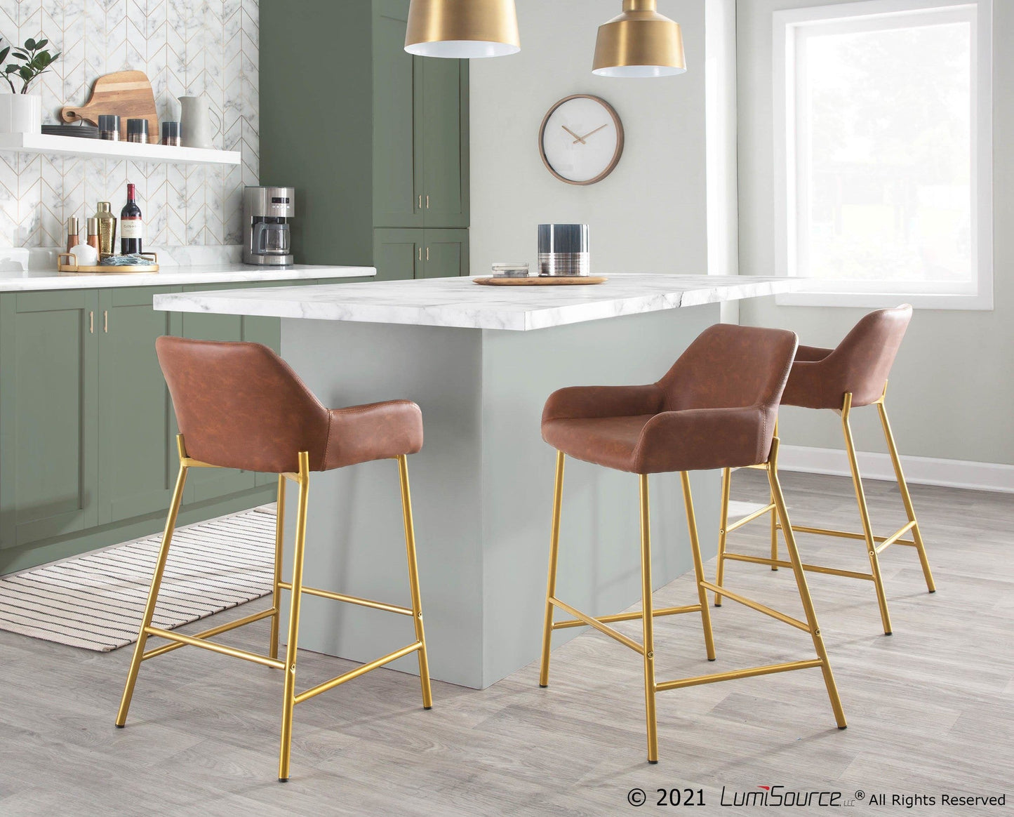 Majestic Office Furniture 24" Fixed-Height Counter Stool - Set of 2