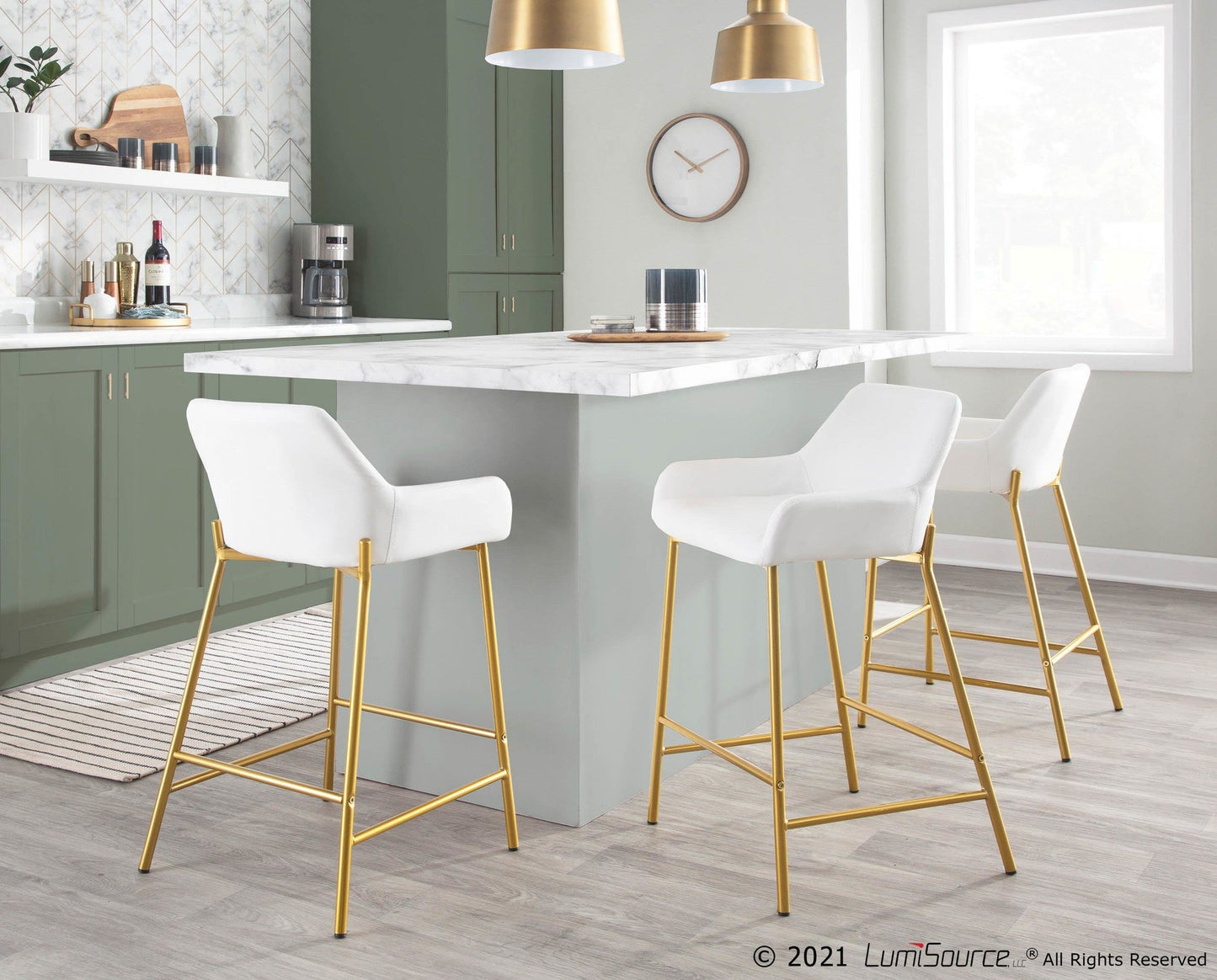 Majestic Office Furniture 24" Fixed-Height Counter Stool - Set of 2