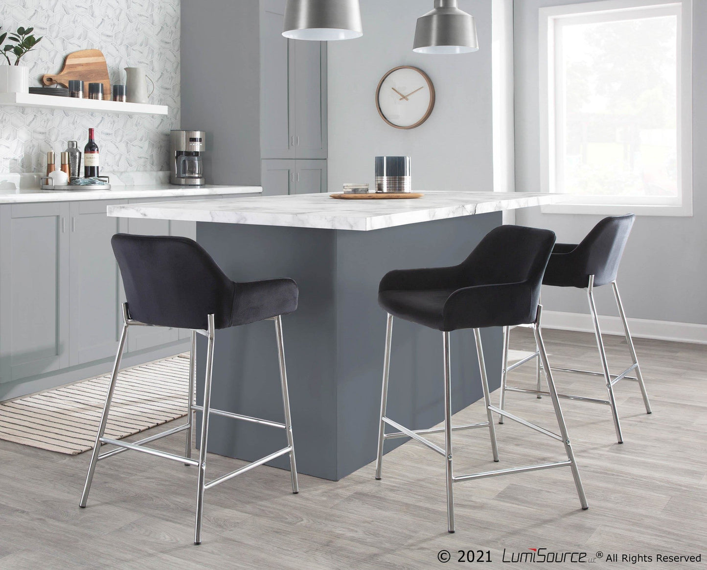 Majestic Office Furniture 24" Fixed-Height Counter Stool - Set of 2