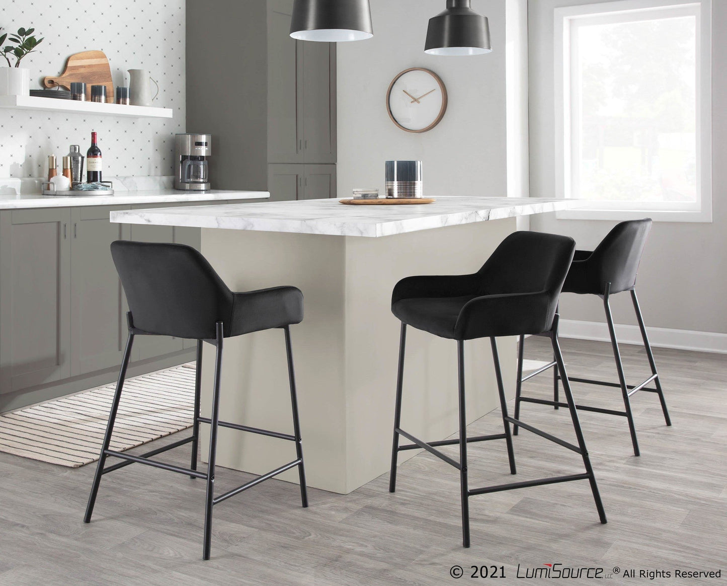 Majestic Office Furniture 24" Fixed-Height Counter Stool - Set of 2