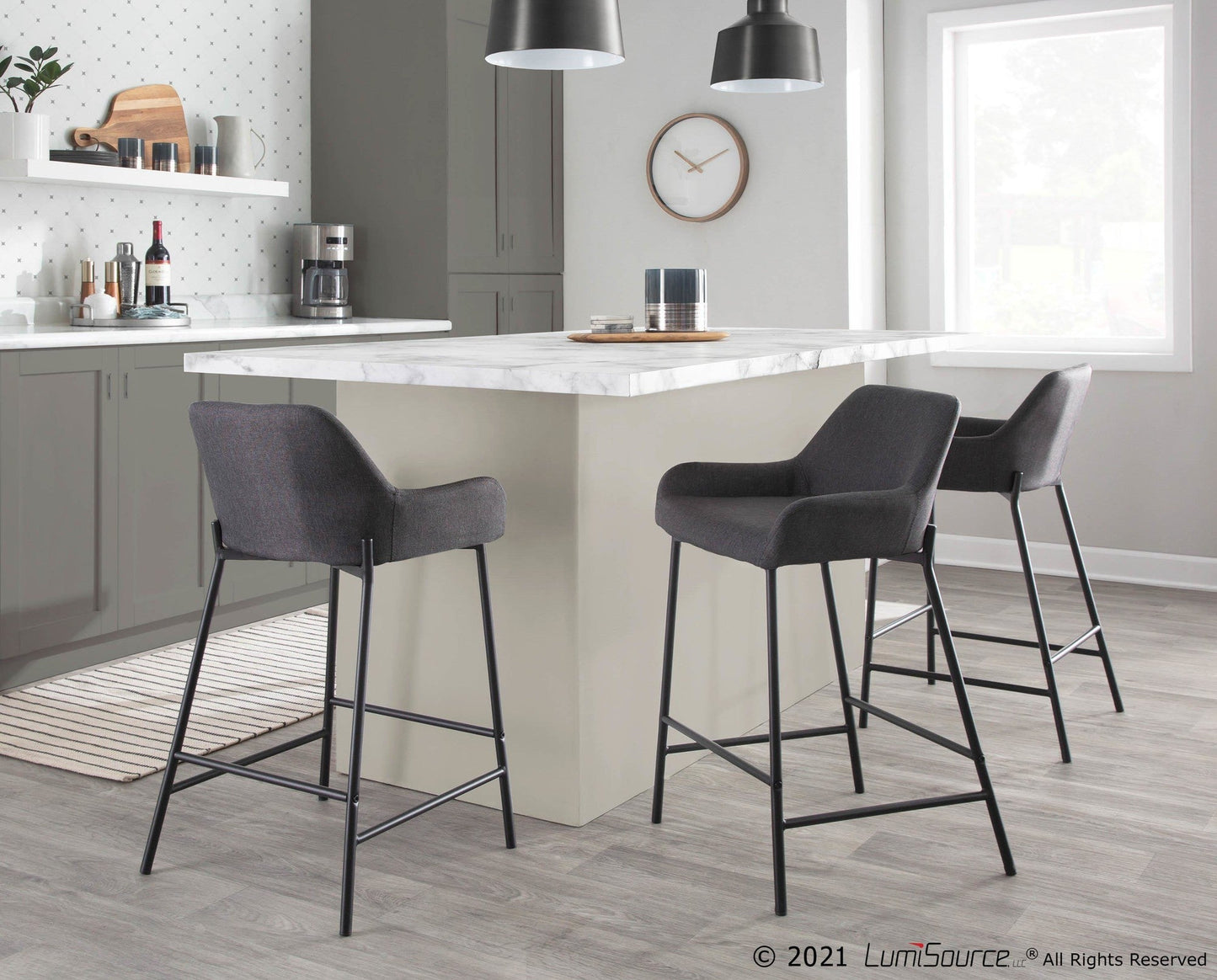 Majestic Office Furniture 24" Fixed-Height Counter Stool - Set of 2