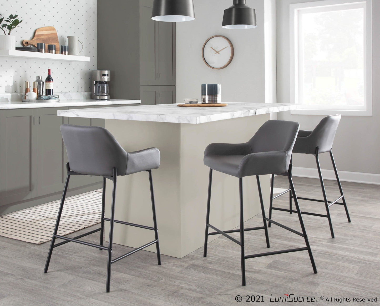 Majestic Office Furniture 24" Fixed-Height Counter Stool - Set of 2