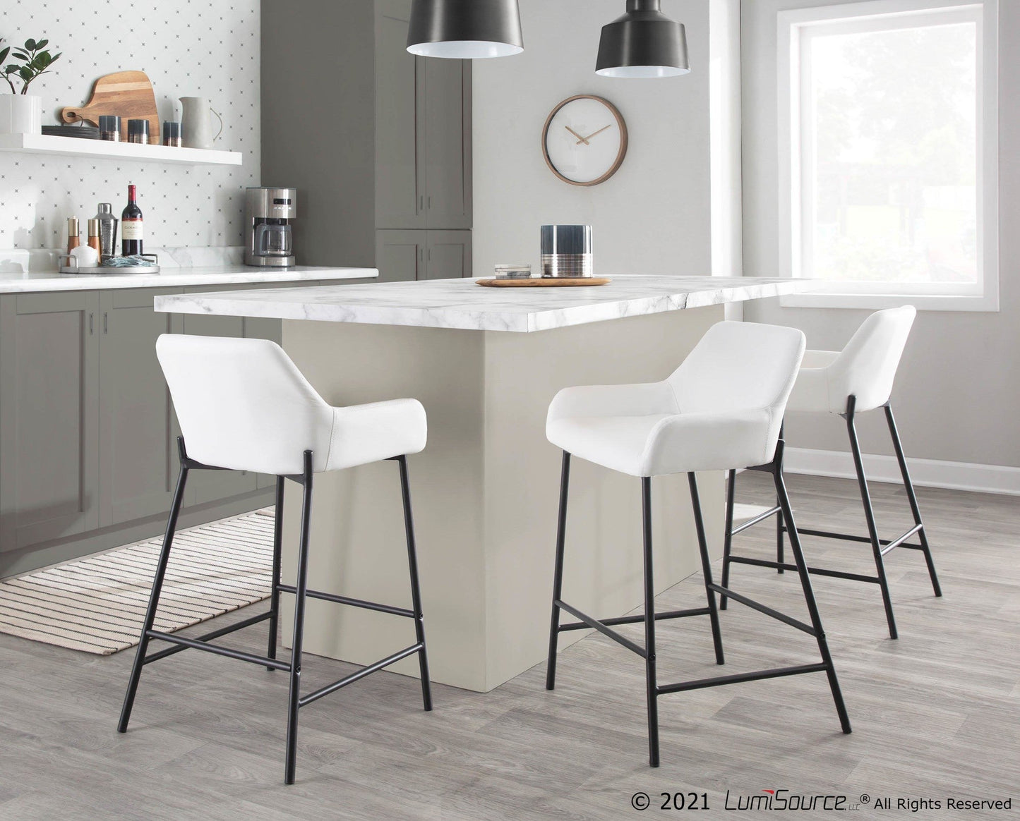 Majestic Office Furniture 24" Fixed-Height Counter Stool - Set of 2