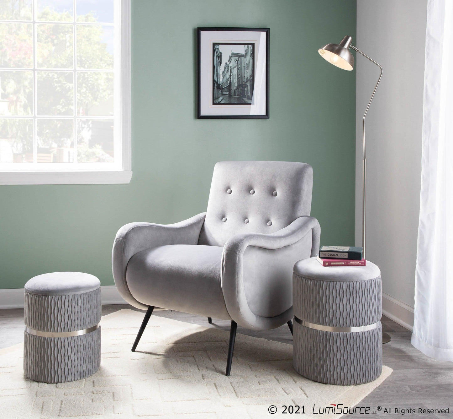 Lumisource Cinch Nesting Ottoman Set