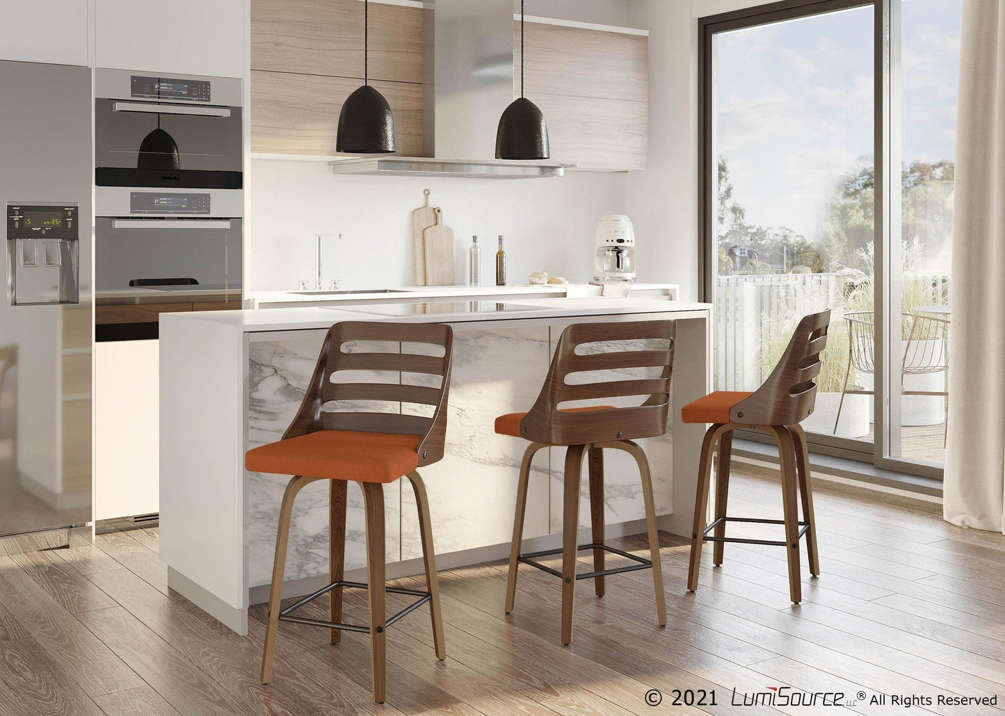 Majestic Office Furniture 26'' Fixed-Height Counter Stool - Set of 2