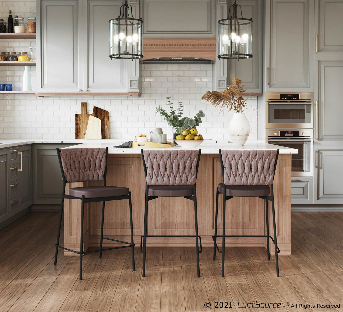 Majestic Office Furniture Tania 24" Fixed-Height Counter Stool - Set of 2
