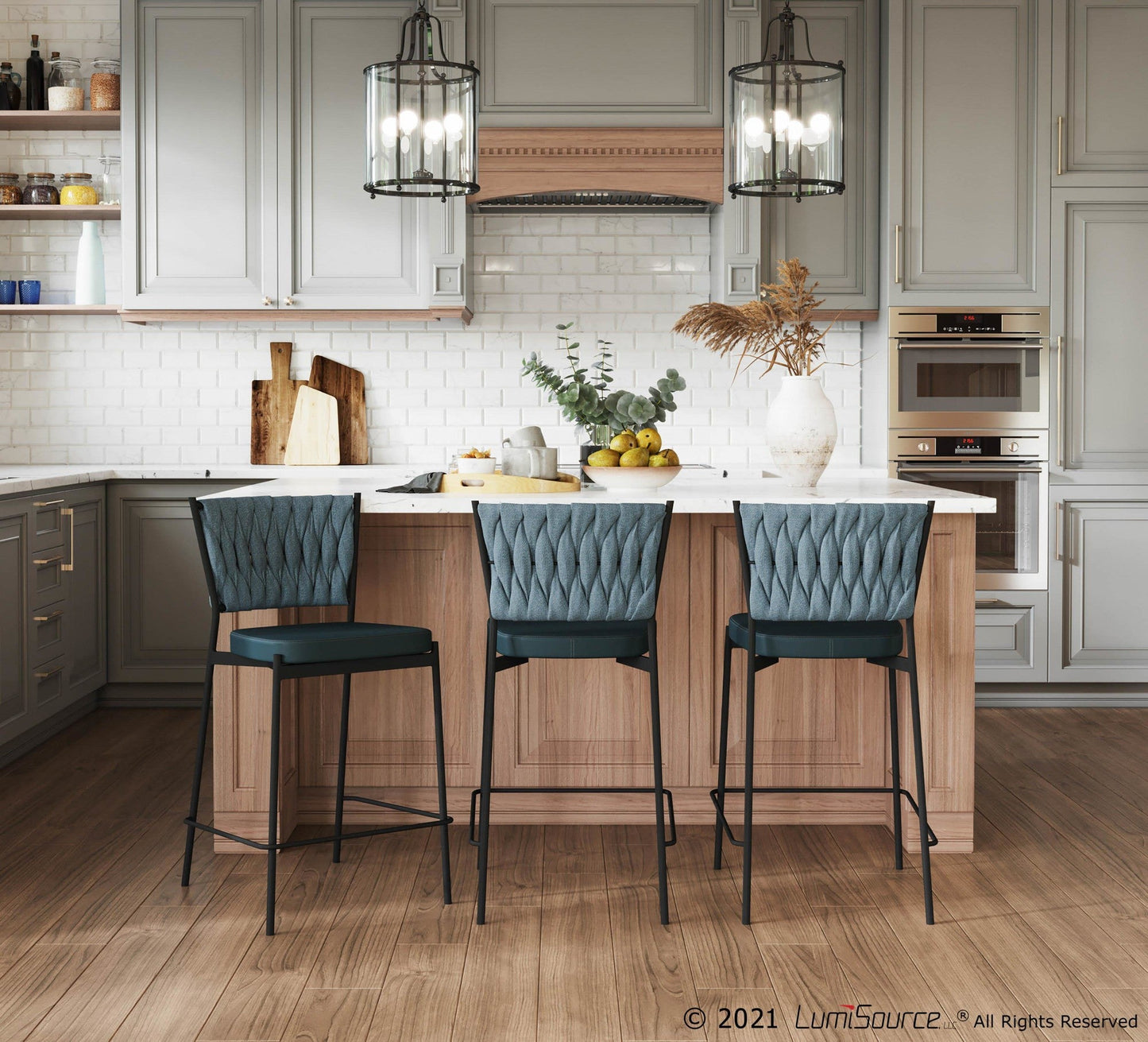 Majestic Office Furniture Tania 24" Fixed-Height Counter Stool - Set of 2