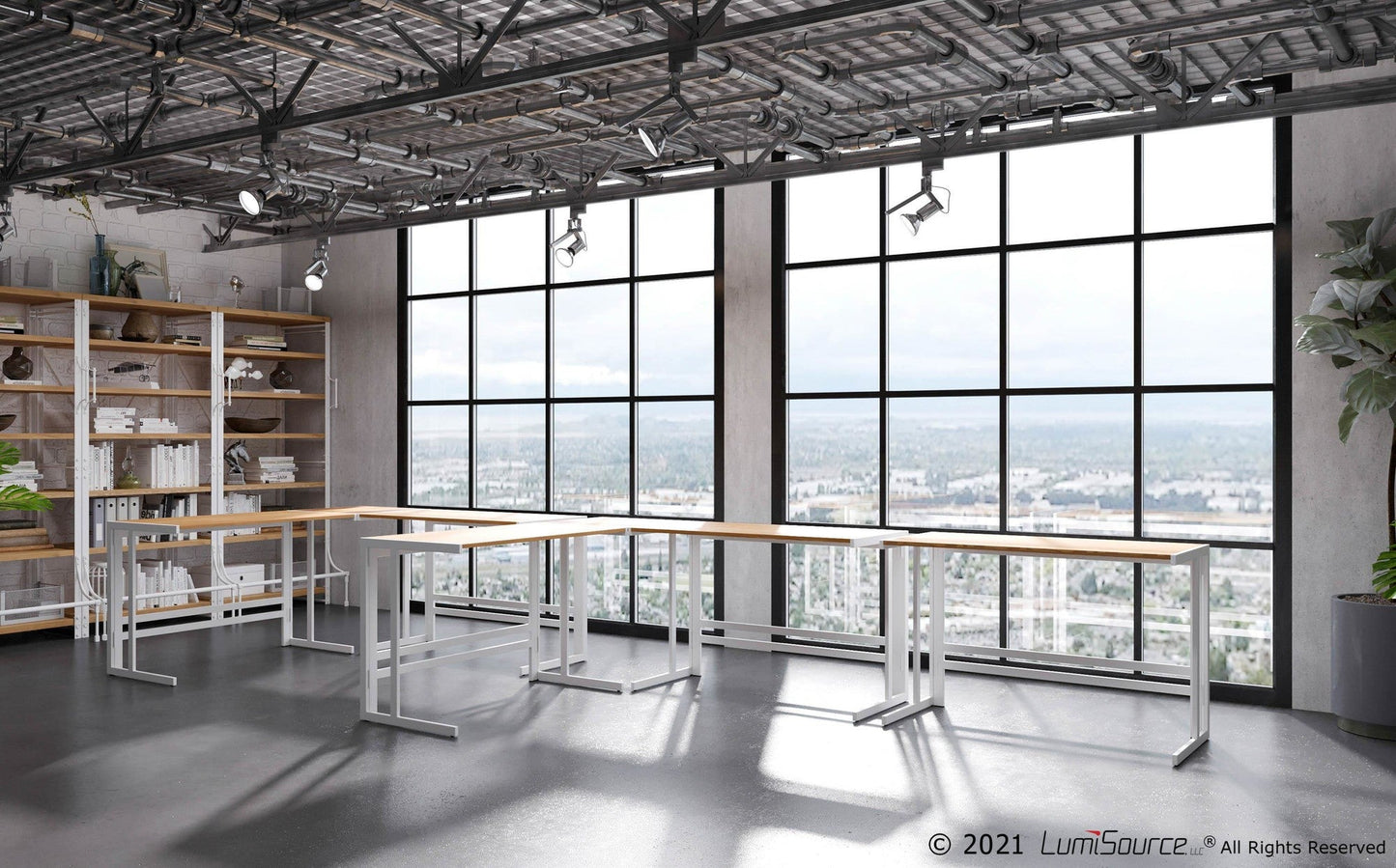 Lumisource Roman Office Desk - L Shaped Set