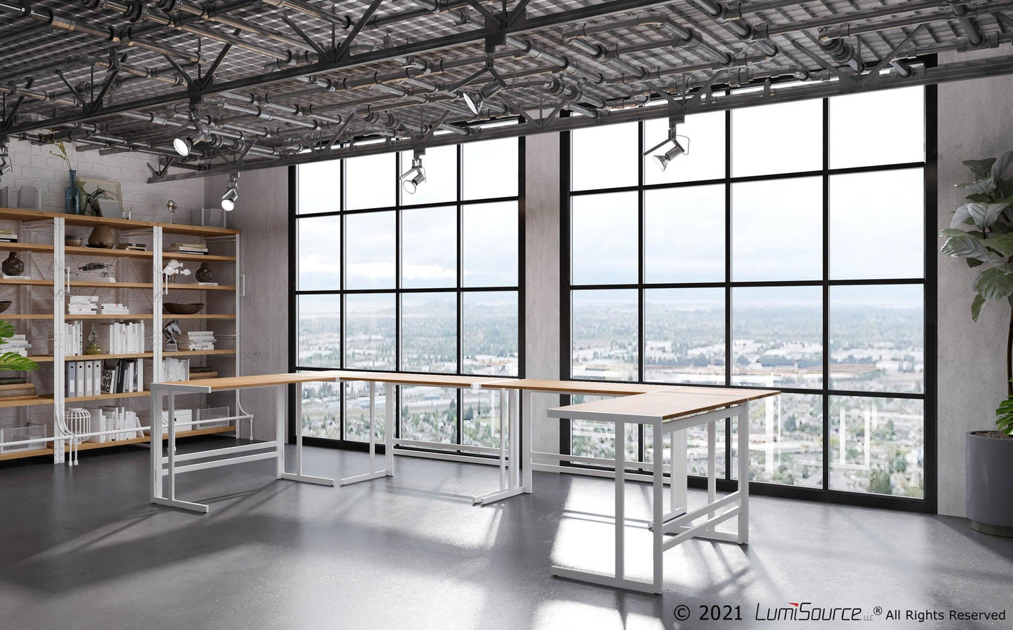 Lumisource Roman Office Desk - L Shaped Set
