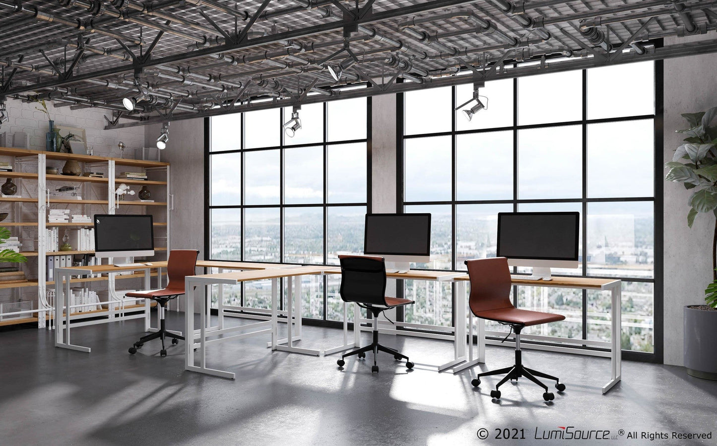 Lumisource Roman Office Desk - L Shaped Set