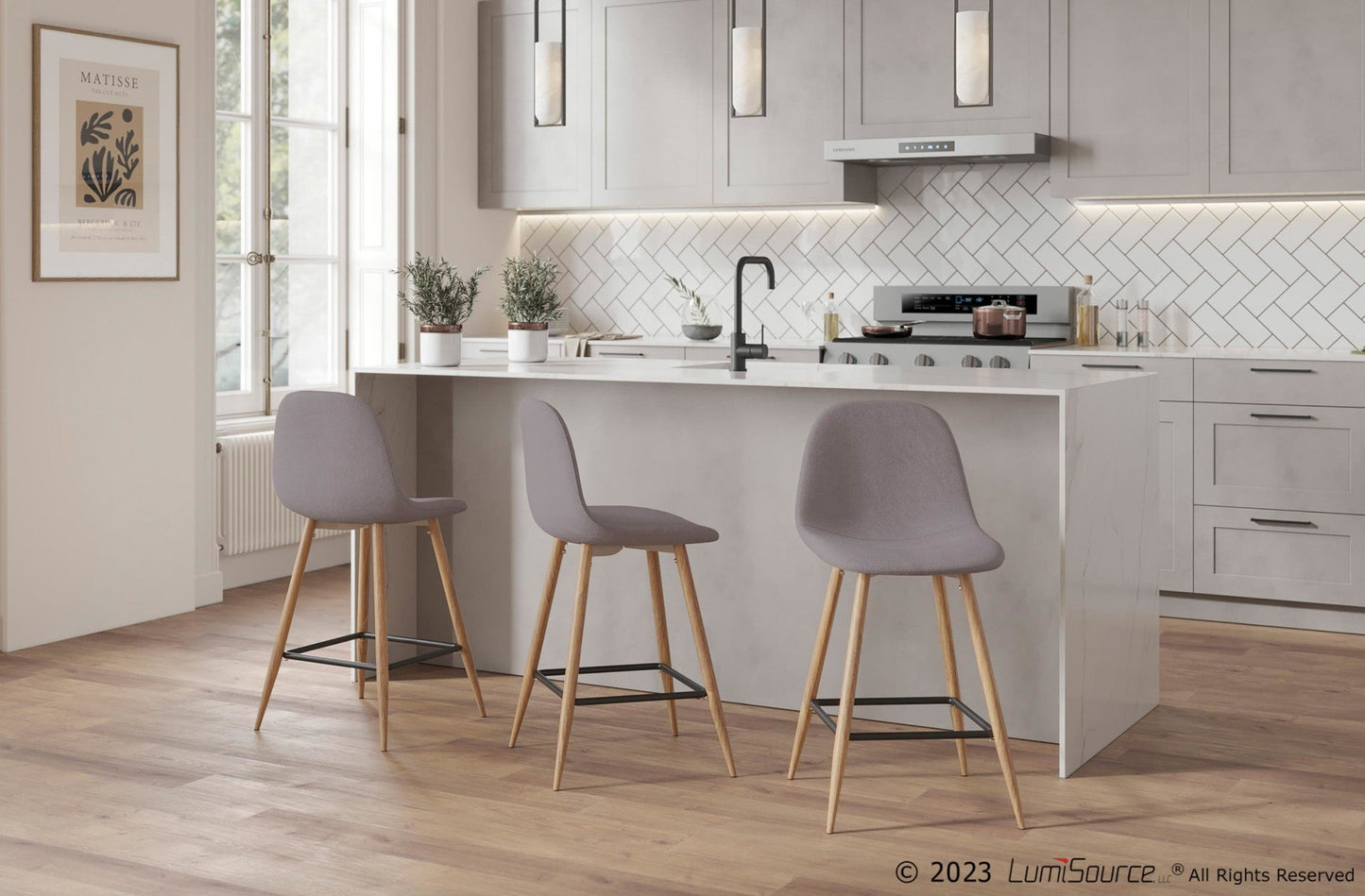 Majestic Office Furniture 24" Fixed-Height Counter Stool - Set of 2