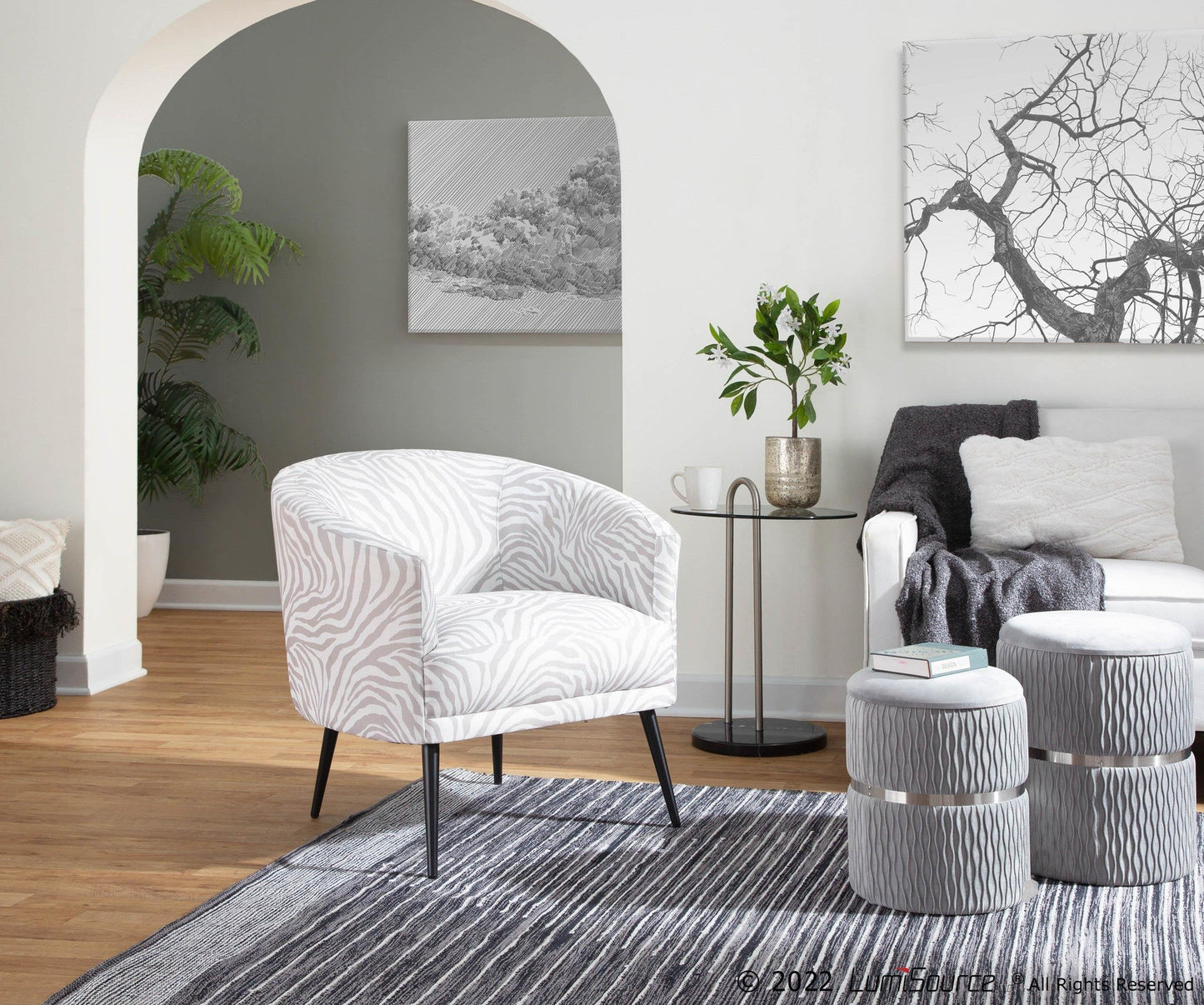 Lumisource Cinch Nesting Ottoman Set