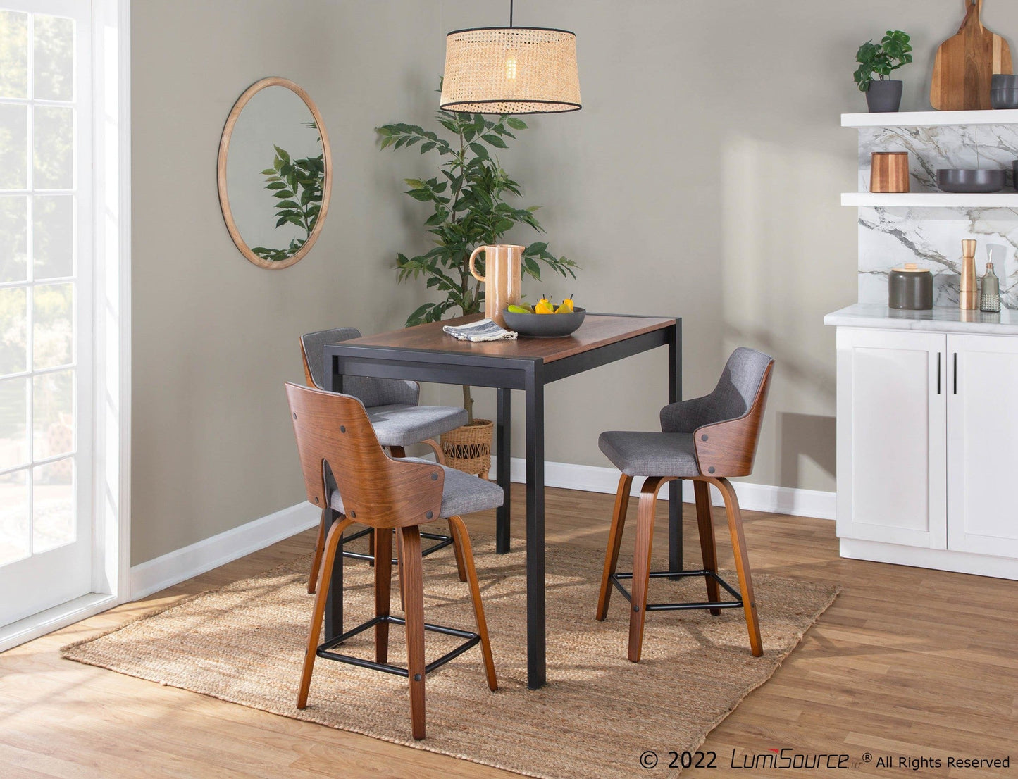 Majestic Office Furniture 24" Fixed-Height Counter Stool - Set of 2