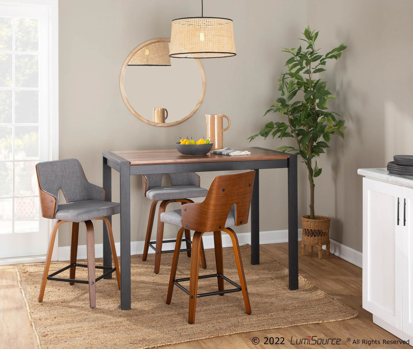 Majestic Office Furniture 24" Fixed-Height Counter Stool - Set of 2