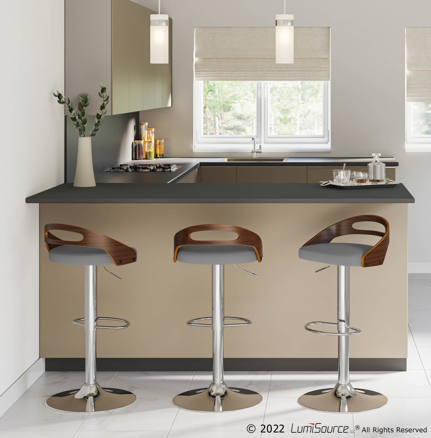 Majestic Office Furniture Adjustable Barstool - Set of 2