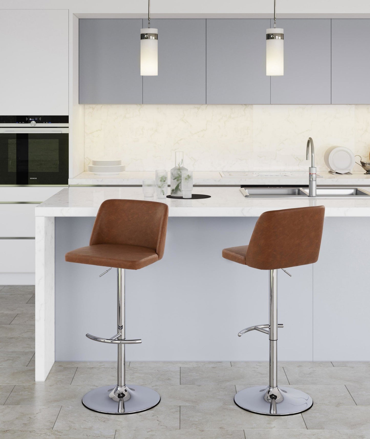 Majestic Office Furniture Adjustable Barstool - Set of 2