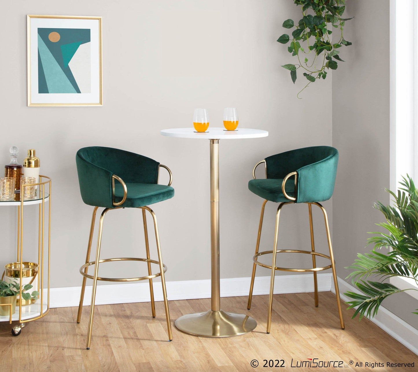 Majestic Office Furniture 30" Fixed-Height Barstool - Set of 2