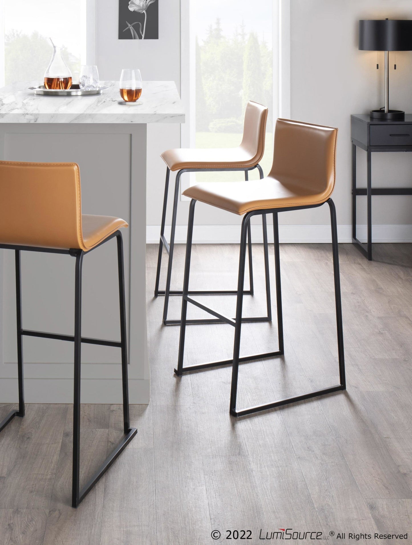 Majestic Office Furniture 30" Fixed-Height Barstool - Set of 2