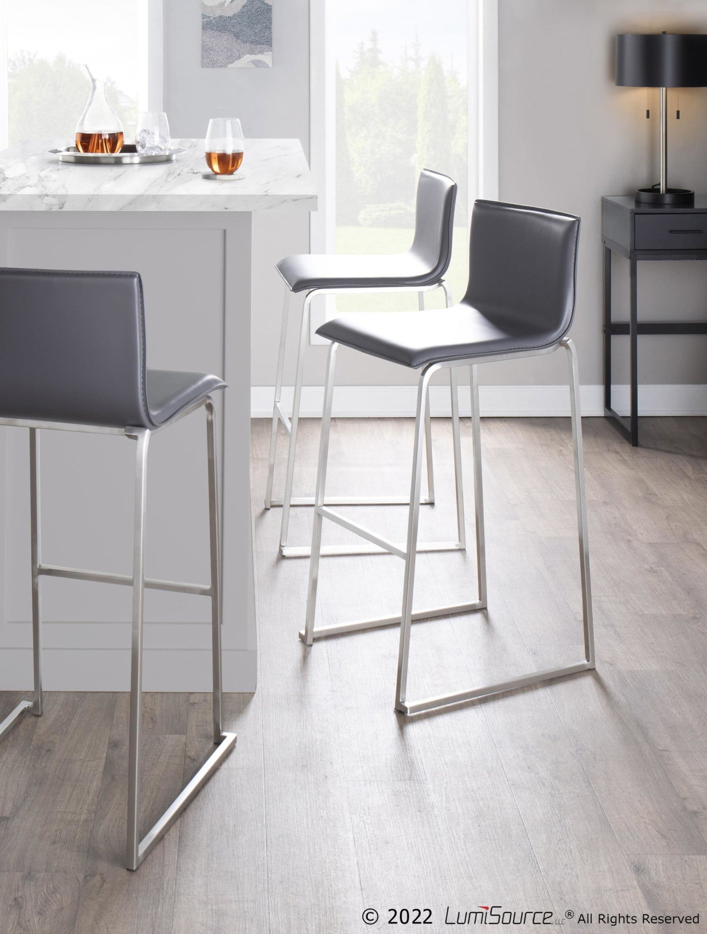 Majestic Office Furniture 30" Fixed-Height Barstool - Set of 2