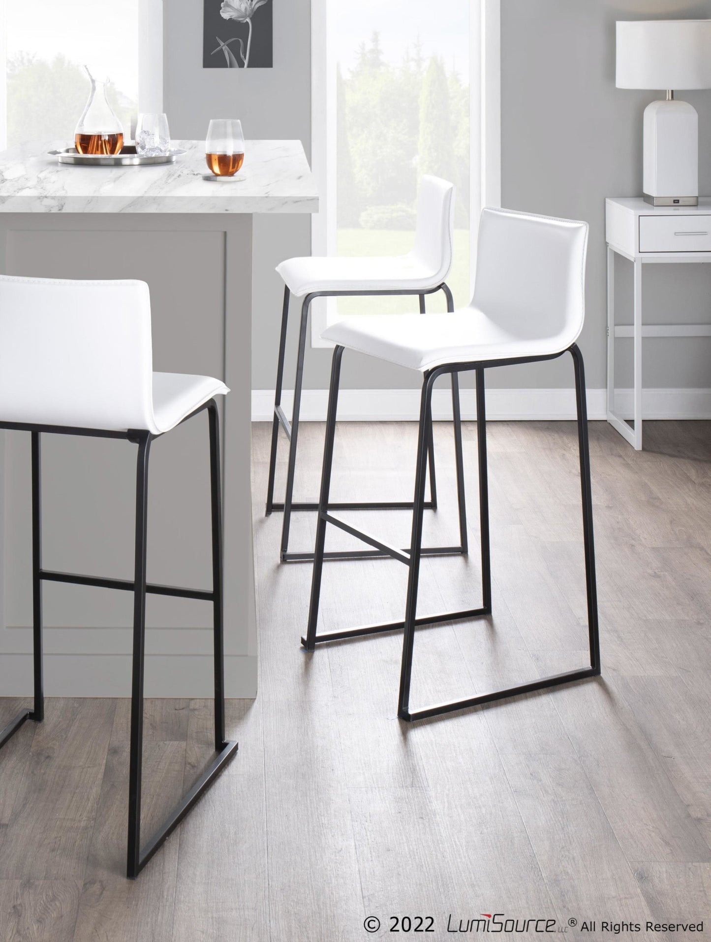 Majestic Office Furniture 30" Fixed-Height Barstool - Set of 2