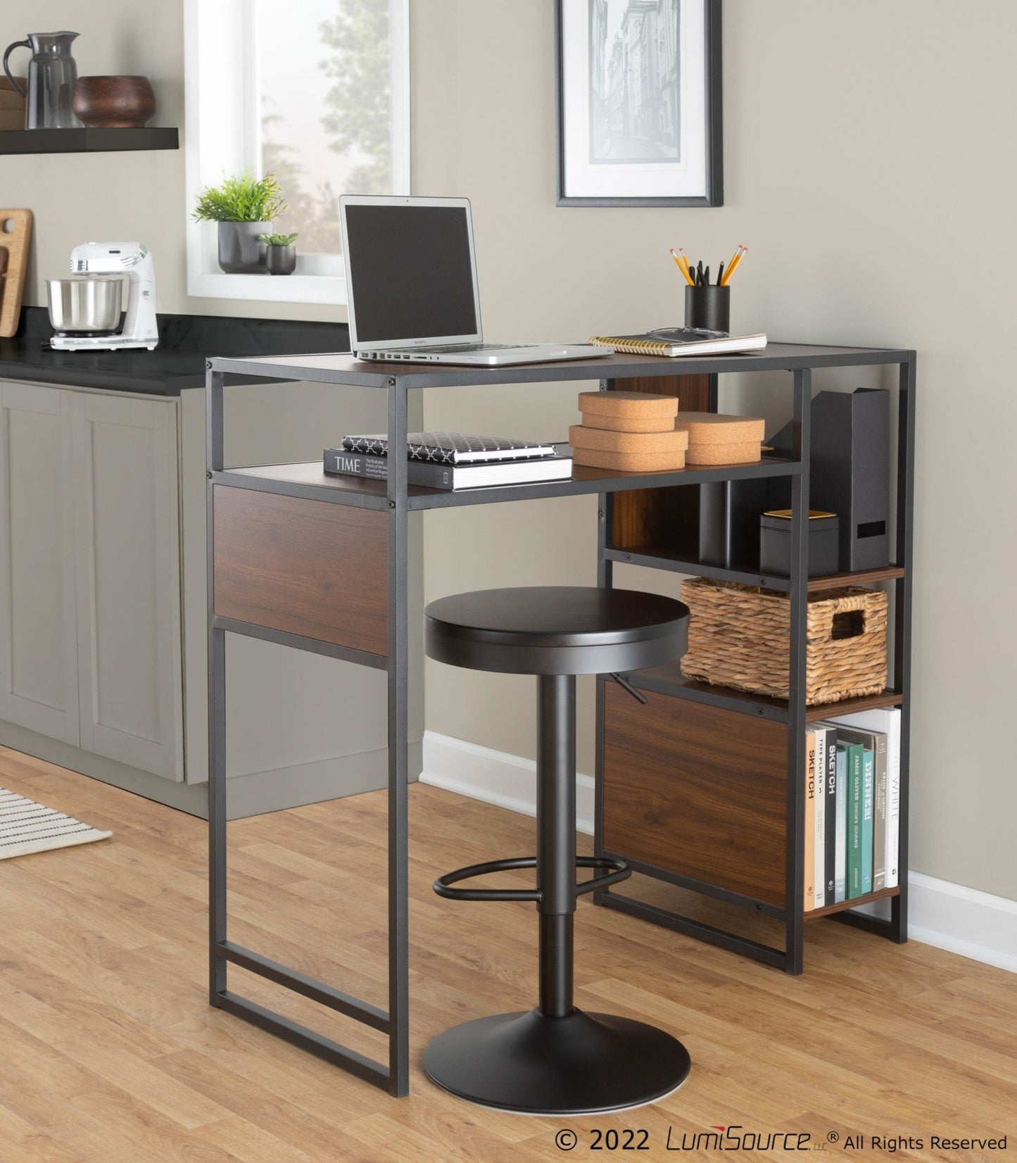 Majestic Office Furniture Bar Height Table with Storage