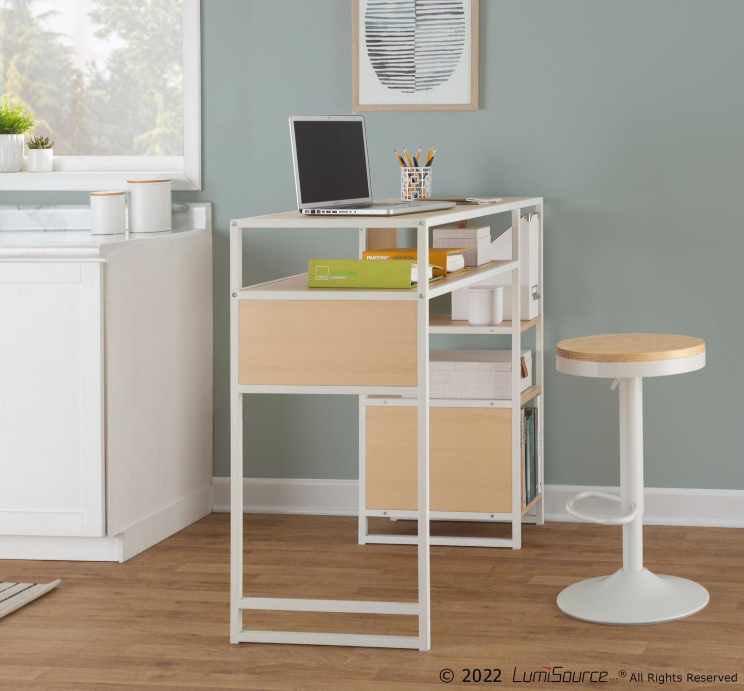 Majestic Office Furniture Bar Height Table with Storage