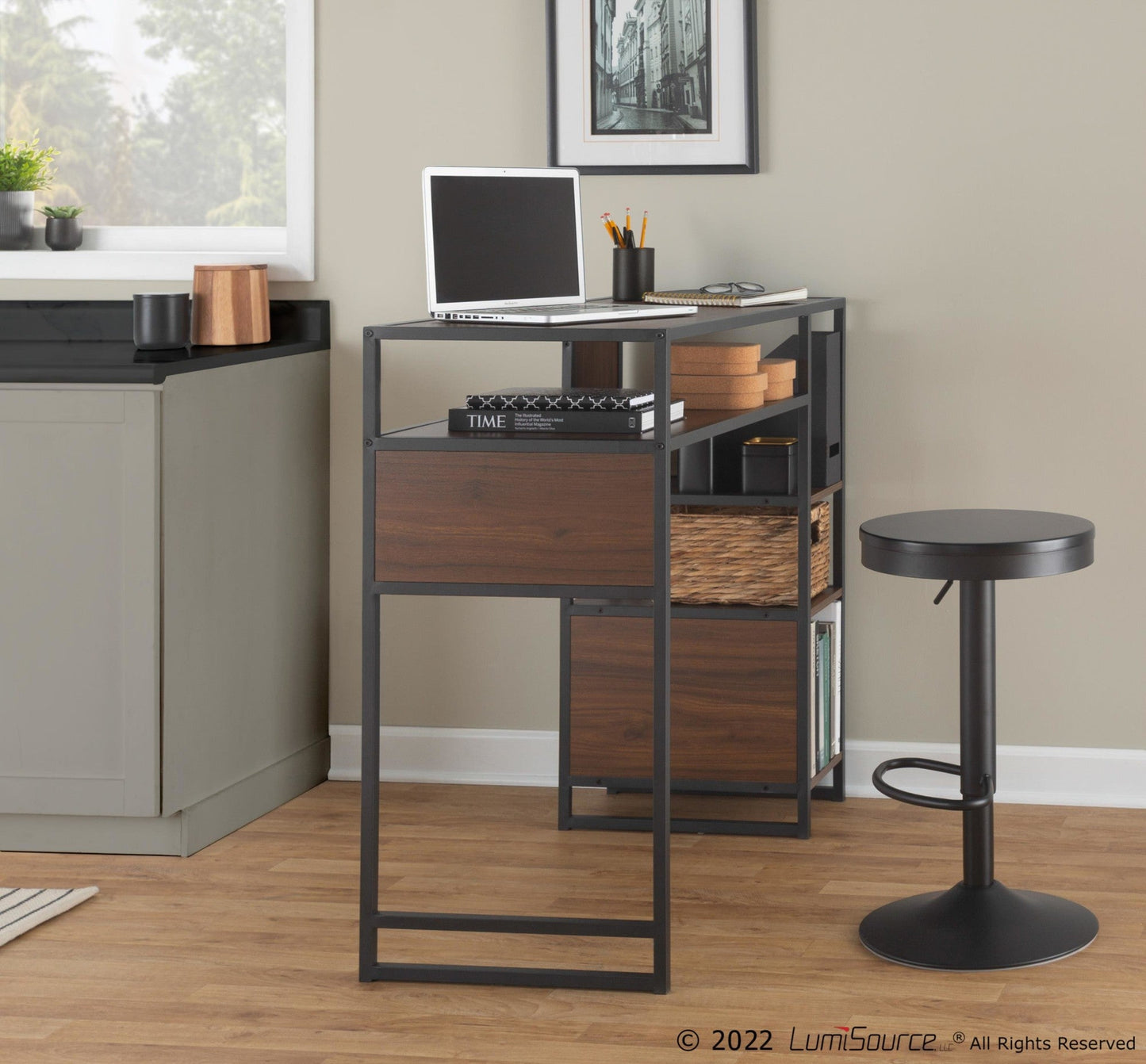 Majestic Office Furniture Bar Height Table with Storage