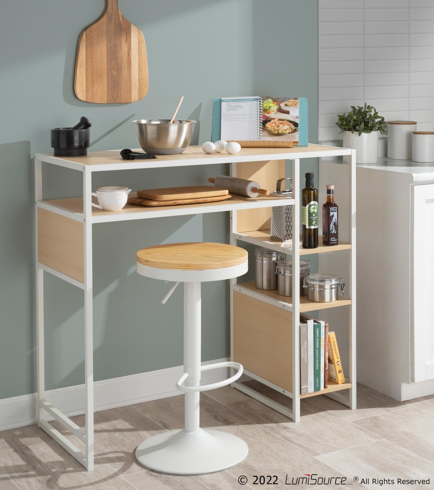 Majestic Office Furniture Bar Height Table with Storage