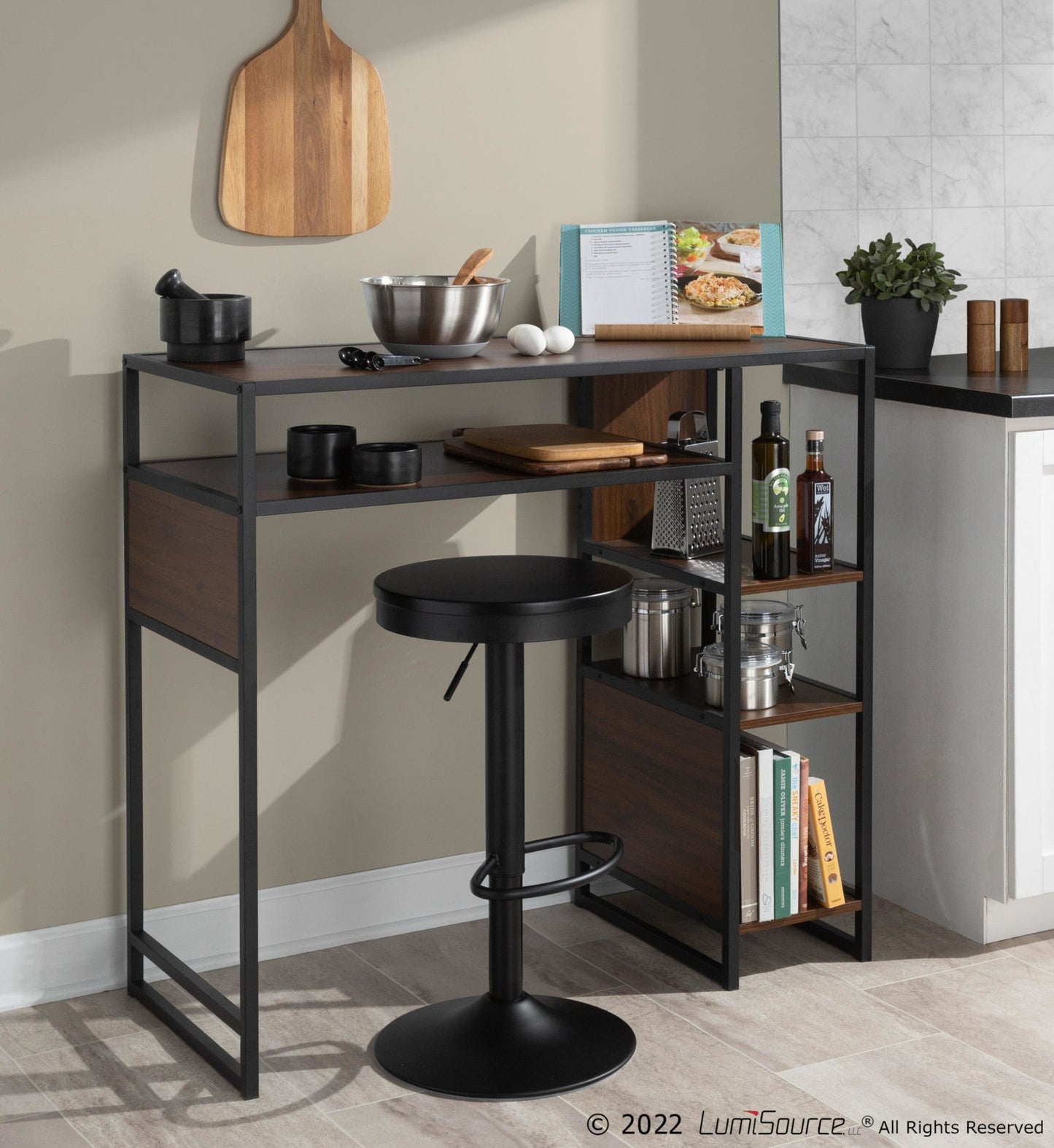 Majestic Office Furniture Bar Height Table with Storage